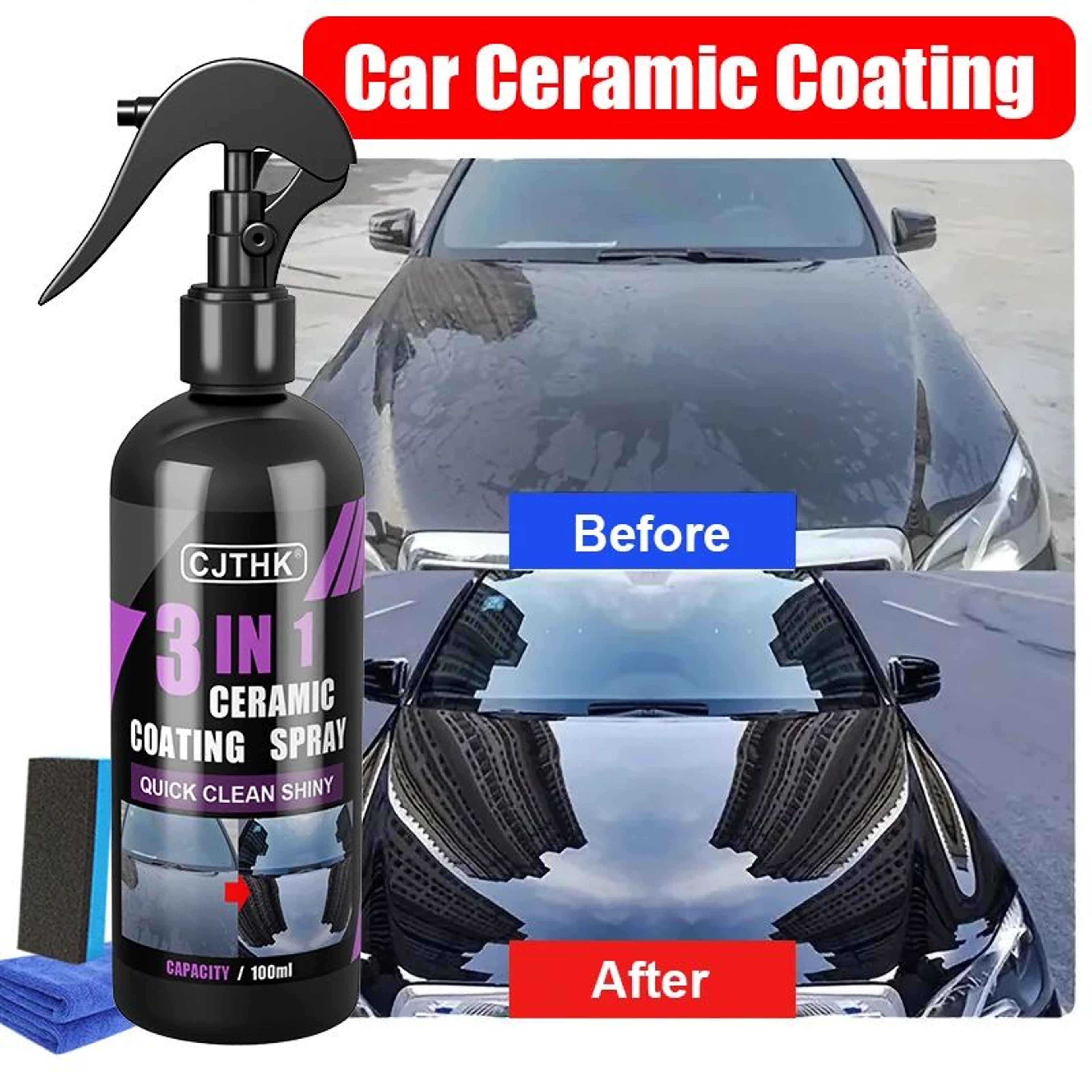 ceramic nano coating spray for cars – super hydrophobic 9h shine & scratch resistance, uv protection paint sealant