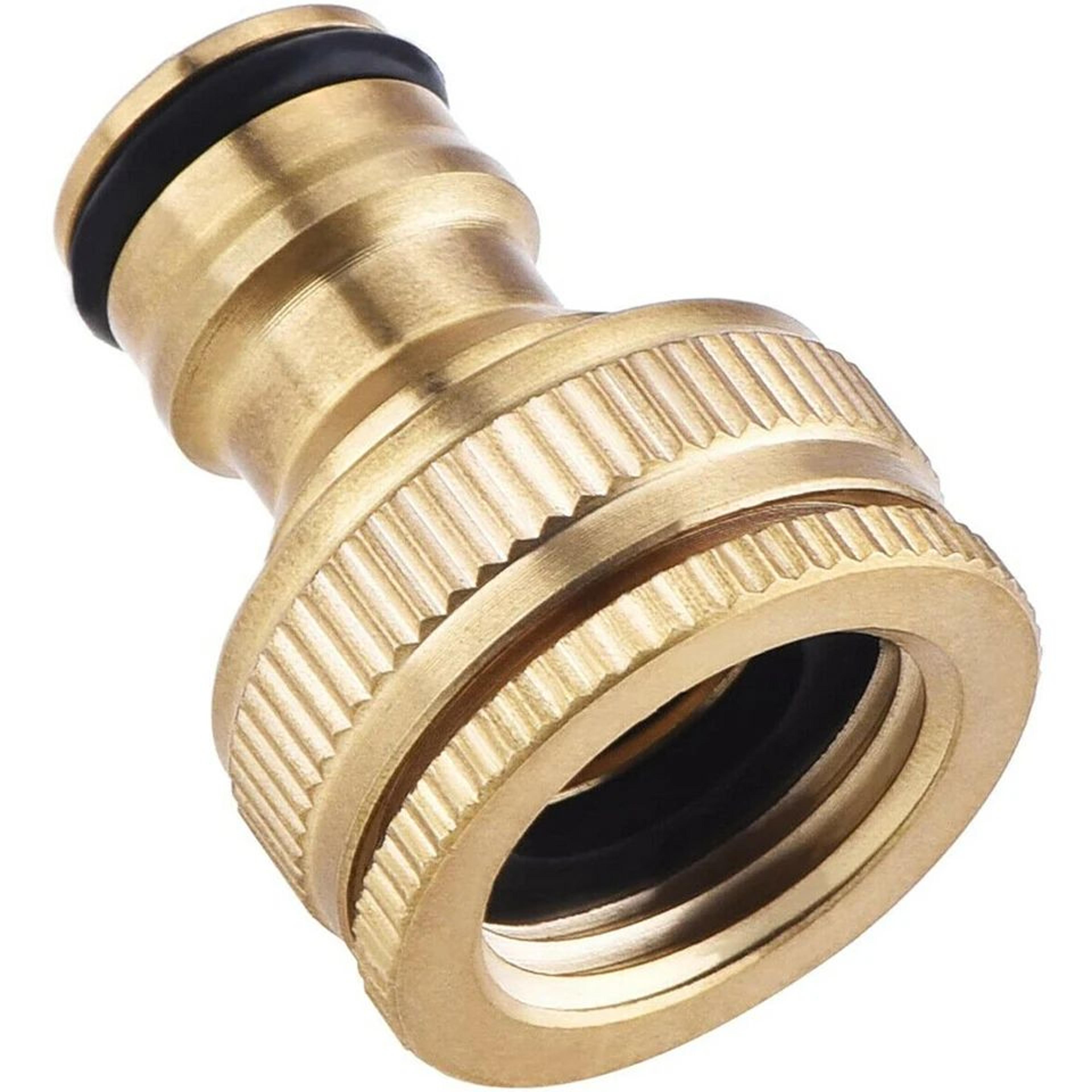 brass faucet adapter g3/4 to g1/2, 2-in-1 garden hose tap connector for washing machine dishwasher thread fitting