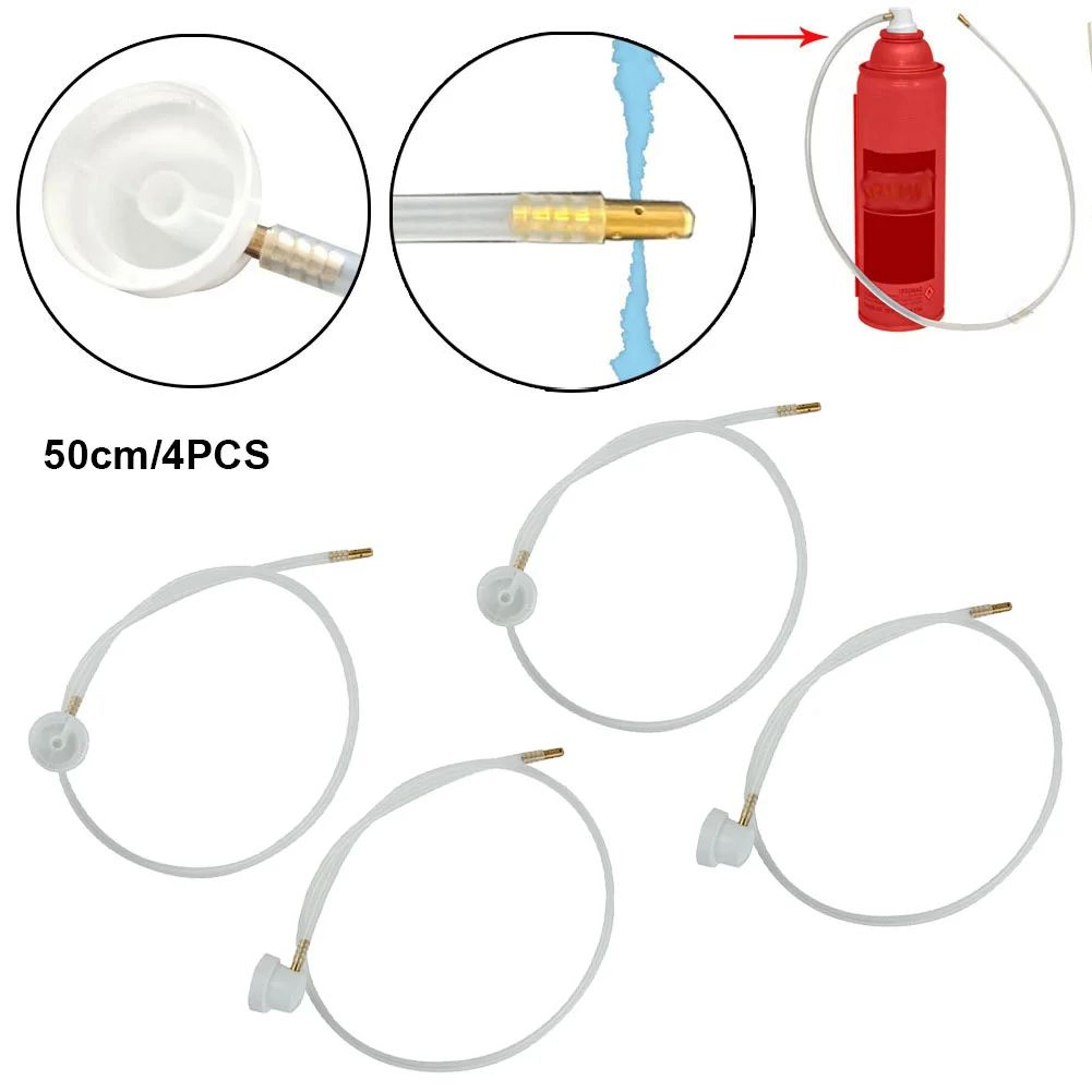 aerosol spray extension hose nozzle 19.69 in, 4.5mm flexible tube kit for undercoating & cavity spraying