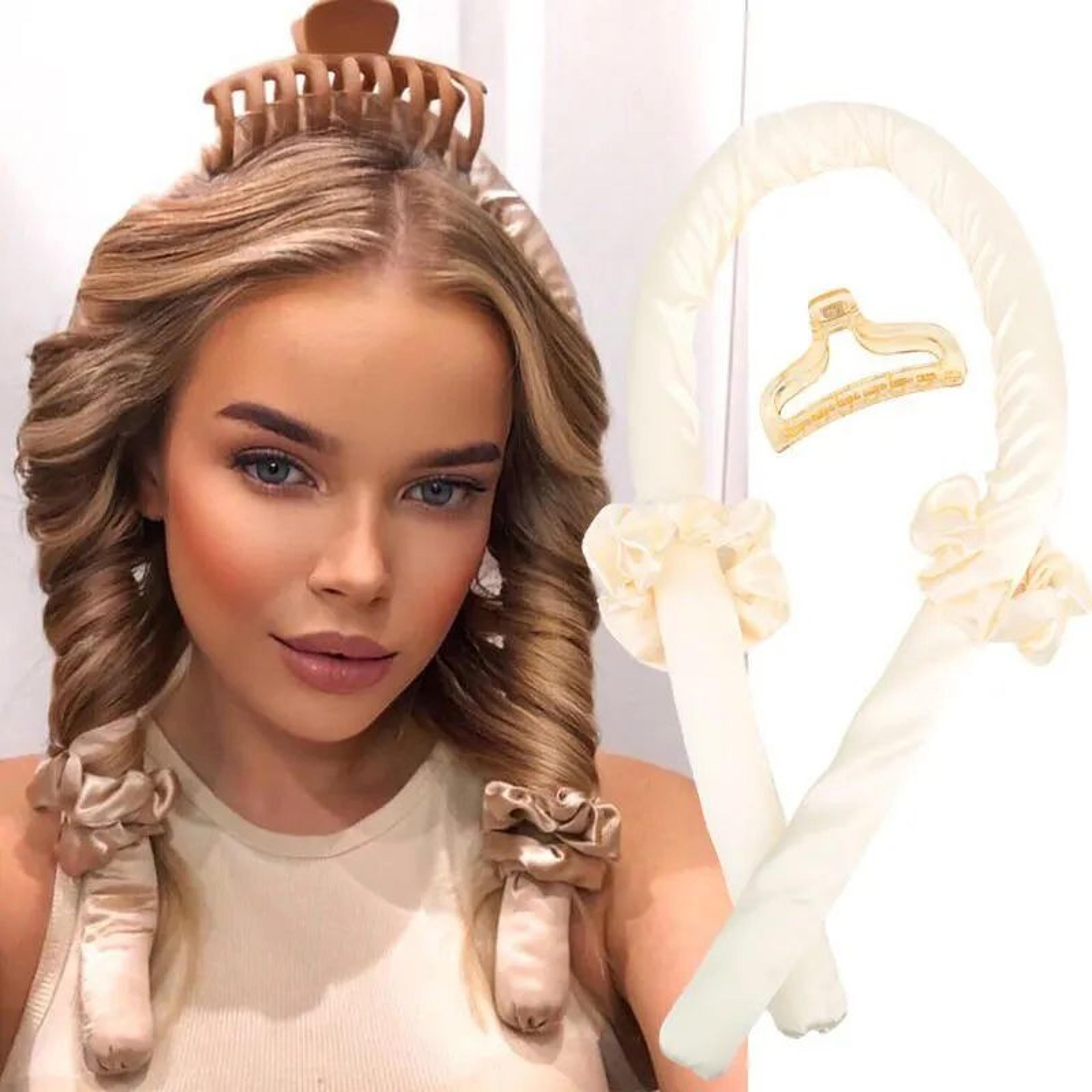 no-heat sleeping curling rod foam | overnight big wave hair curler band diy heatless curling set for soft curls