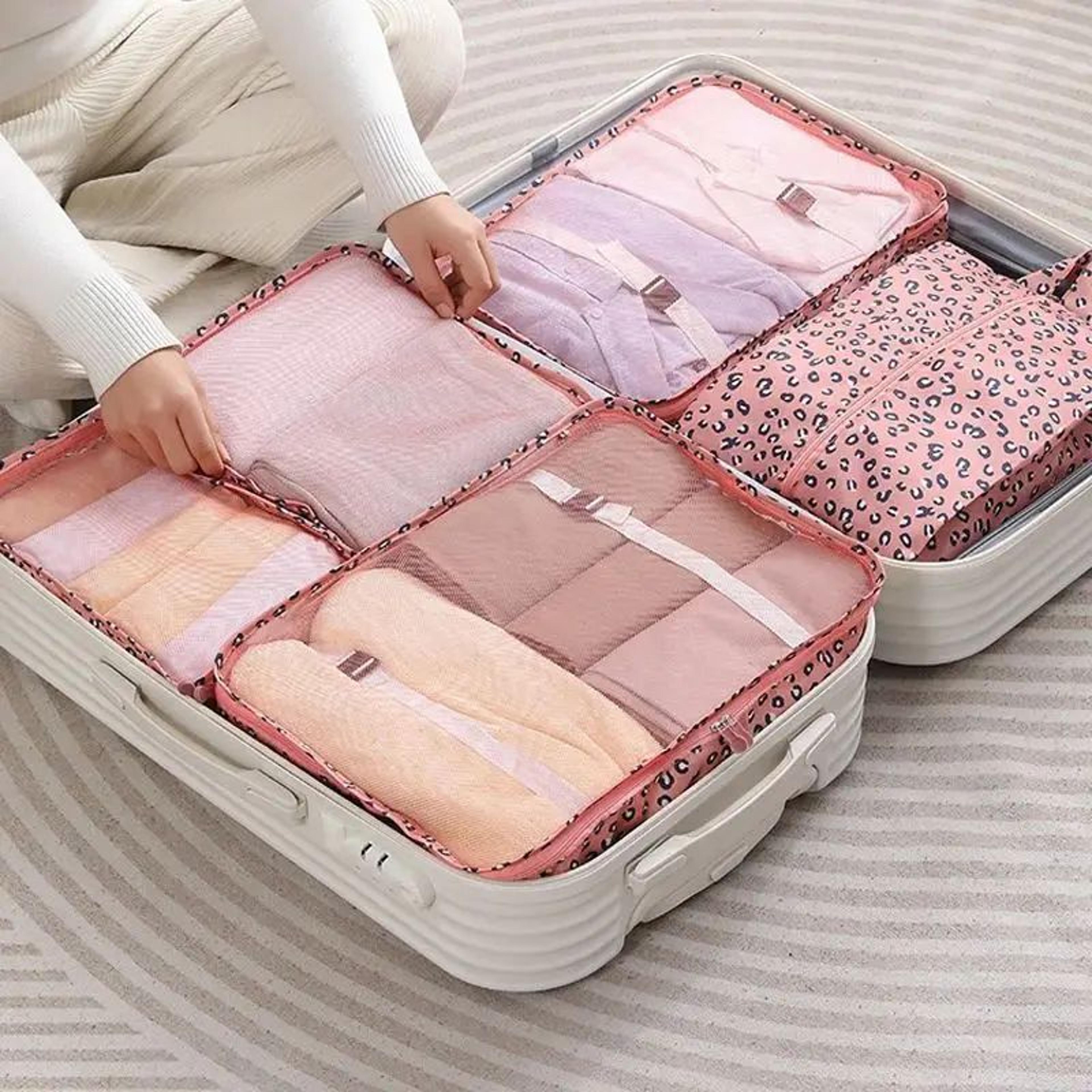 6-piece travel packing cubes set, large luggage organizer bags for clothes, business trip suitcase storage & sorting