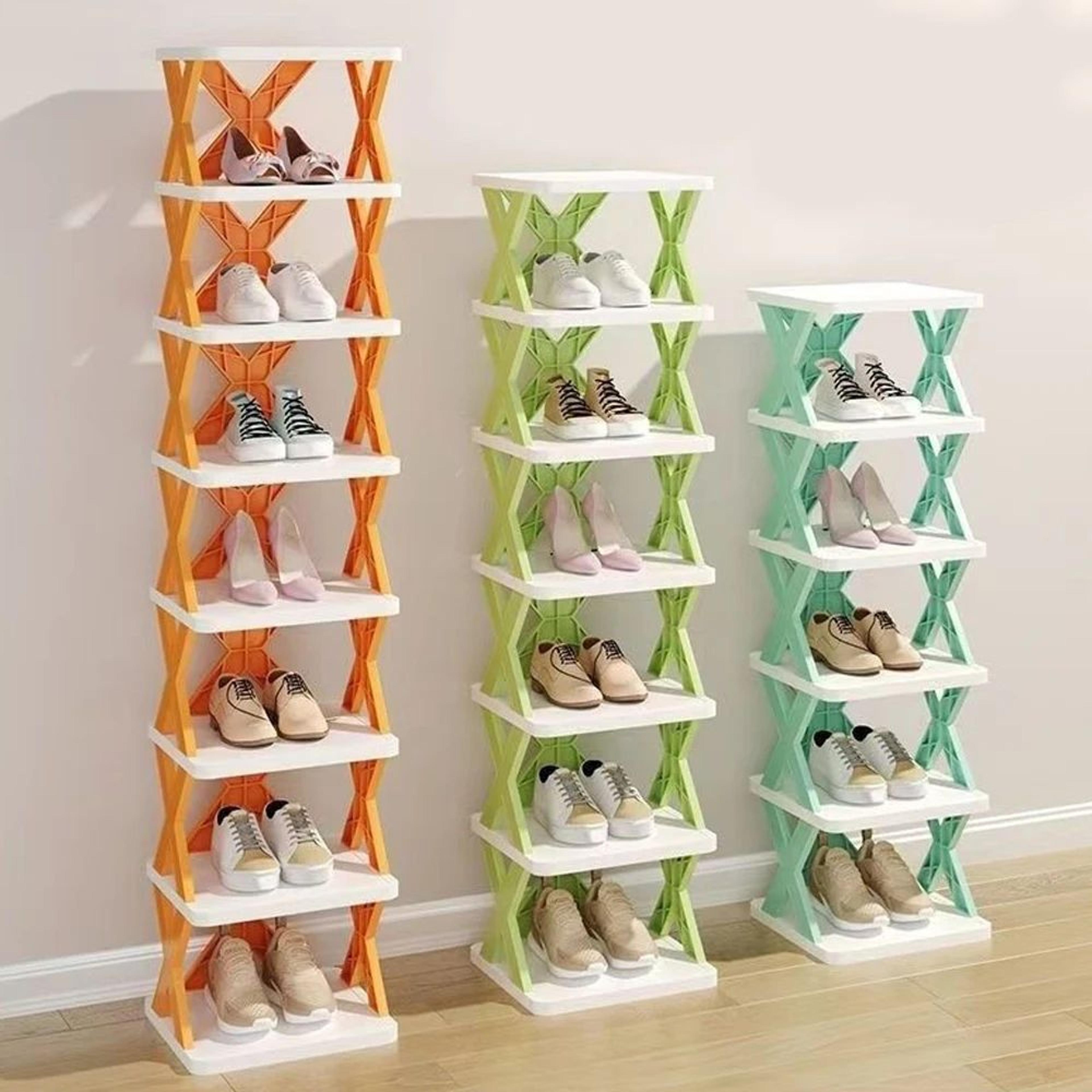 8-tier multilayer shoe shelf organizer – detachable space-saving shoe storage rack for family home closet wardrobe