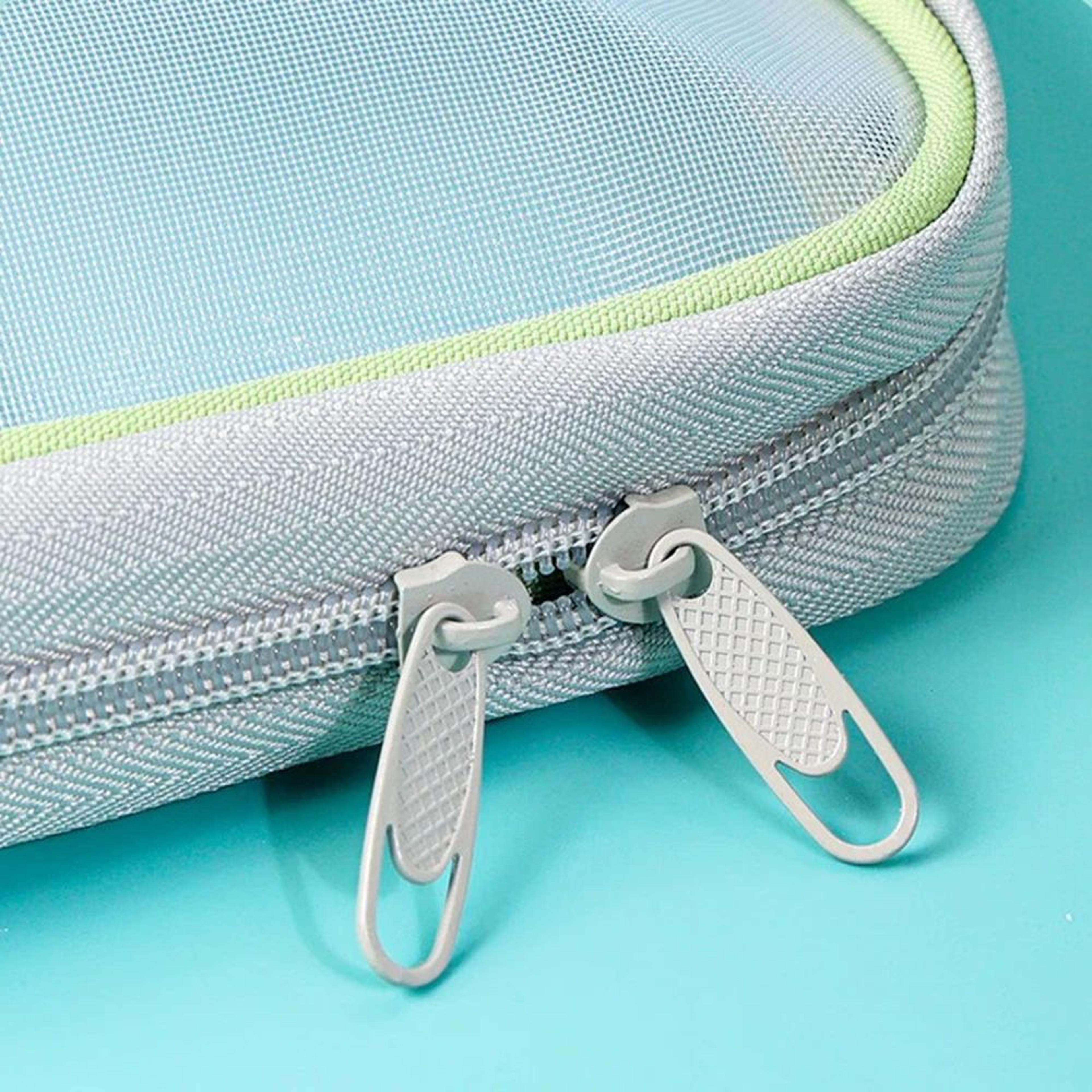 a4 double-layer mesh stationery storage bag | large capacity zipper organizer folder for school office supplies