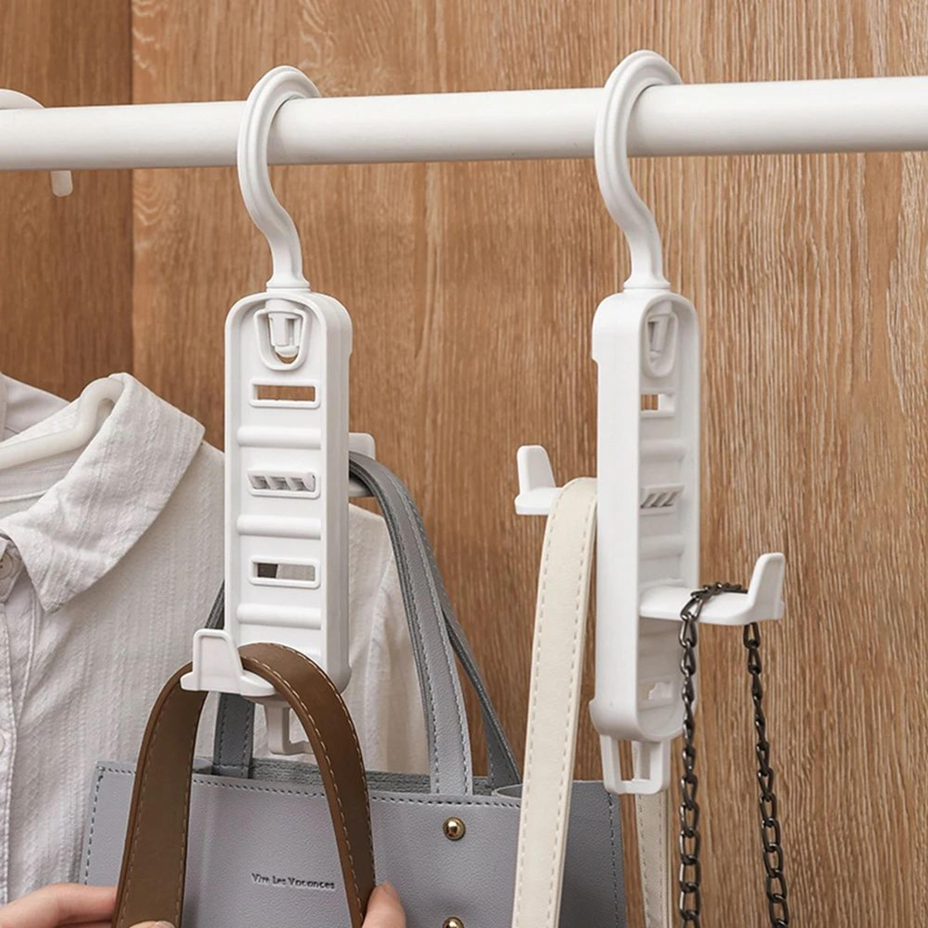 no-drill wardrobe door hanger rack | trace-free multifunction clothes & hat organizer hook for bags, coats & storage