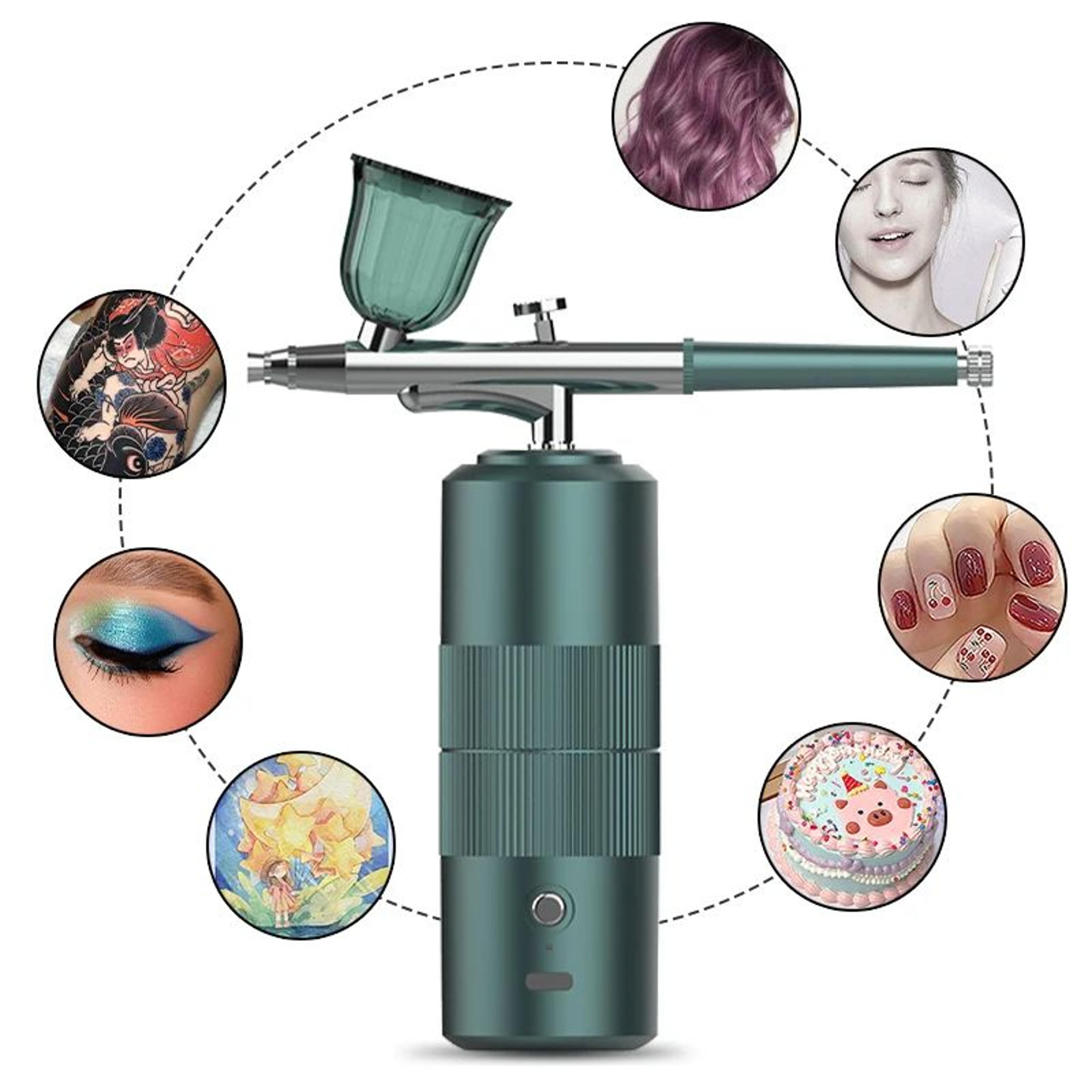 usb rechargeable nano oxygen spray gun – high pressure multi-function airbrush for tattoos, nails, cake & face mist