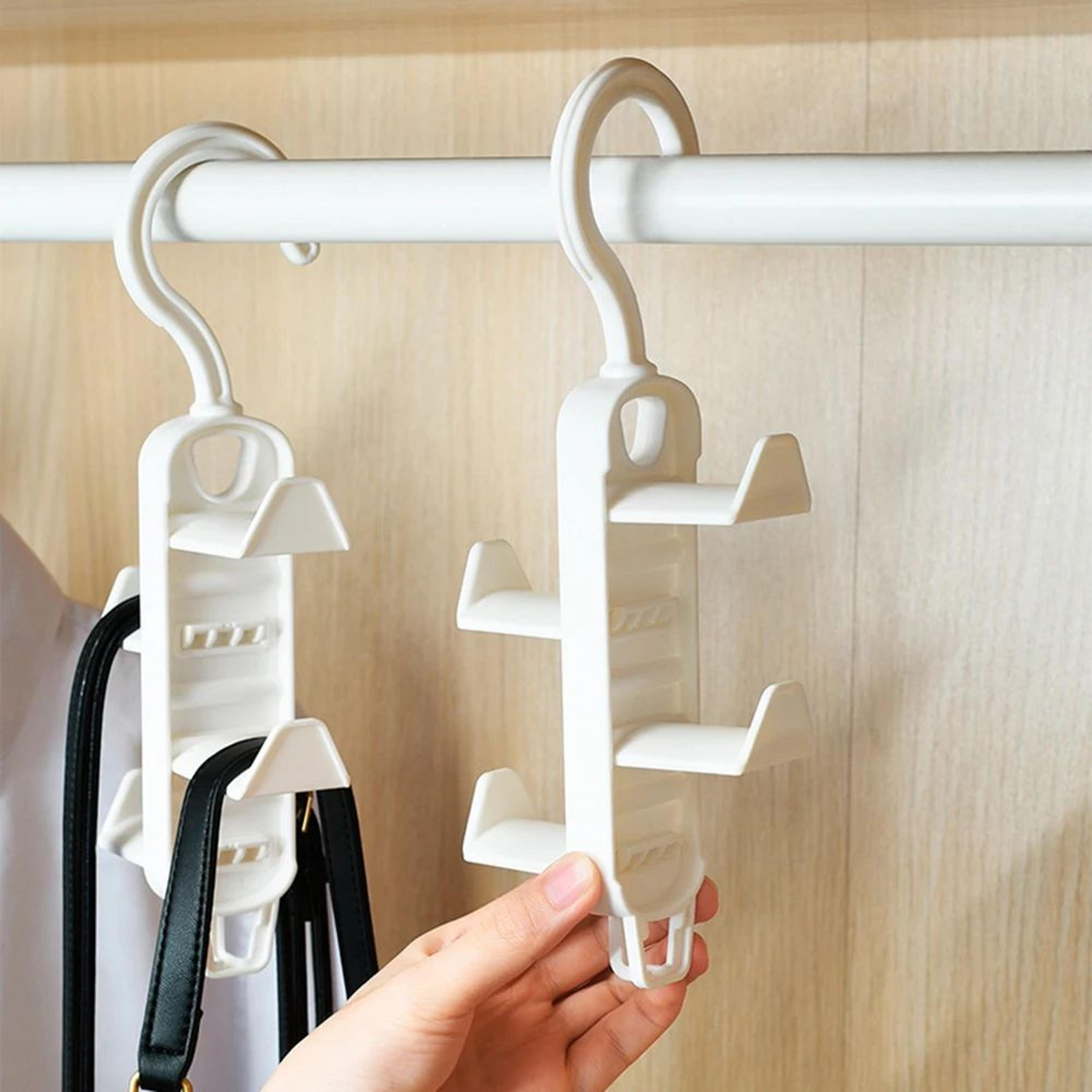non perforated bag storage hanging rack multi row wardrobe organizer traceless door hook for bags hats clothes