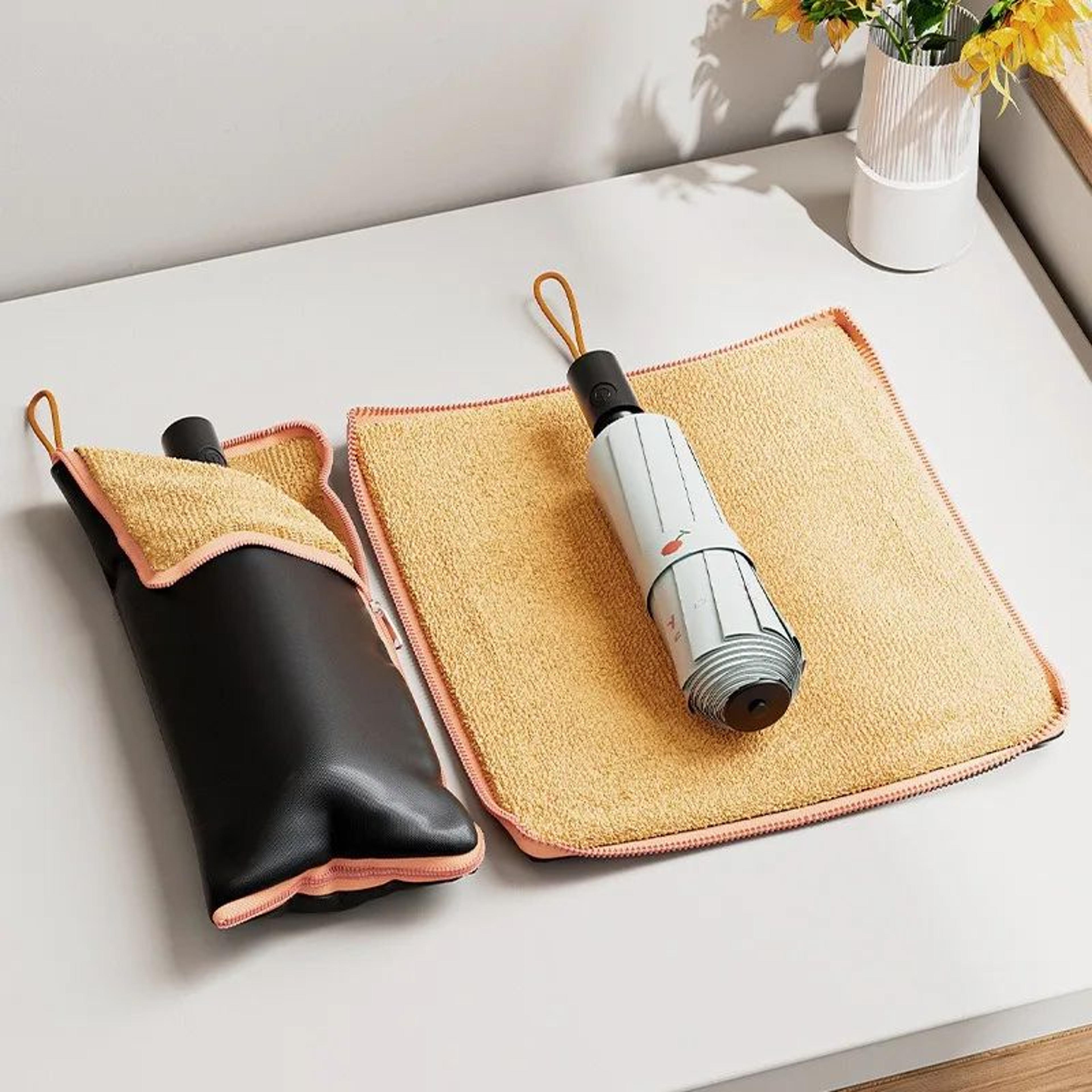 portable water-absorbing umbrella bag, leakproof canvas rainproof umbrella sleeve cover for wet umbrella travel storage