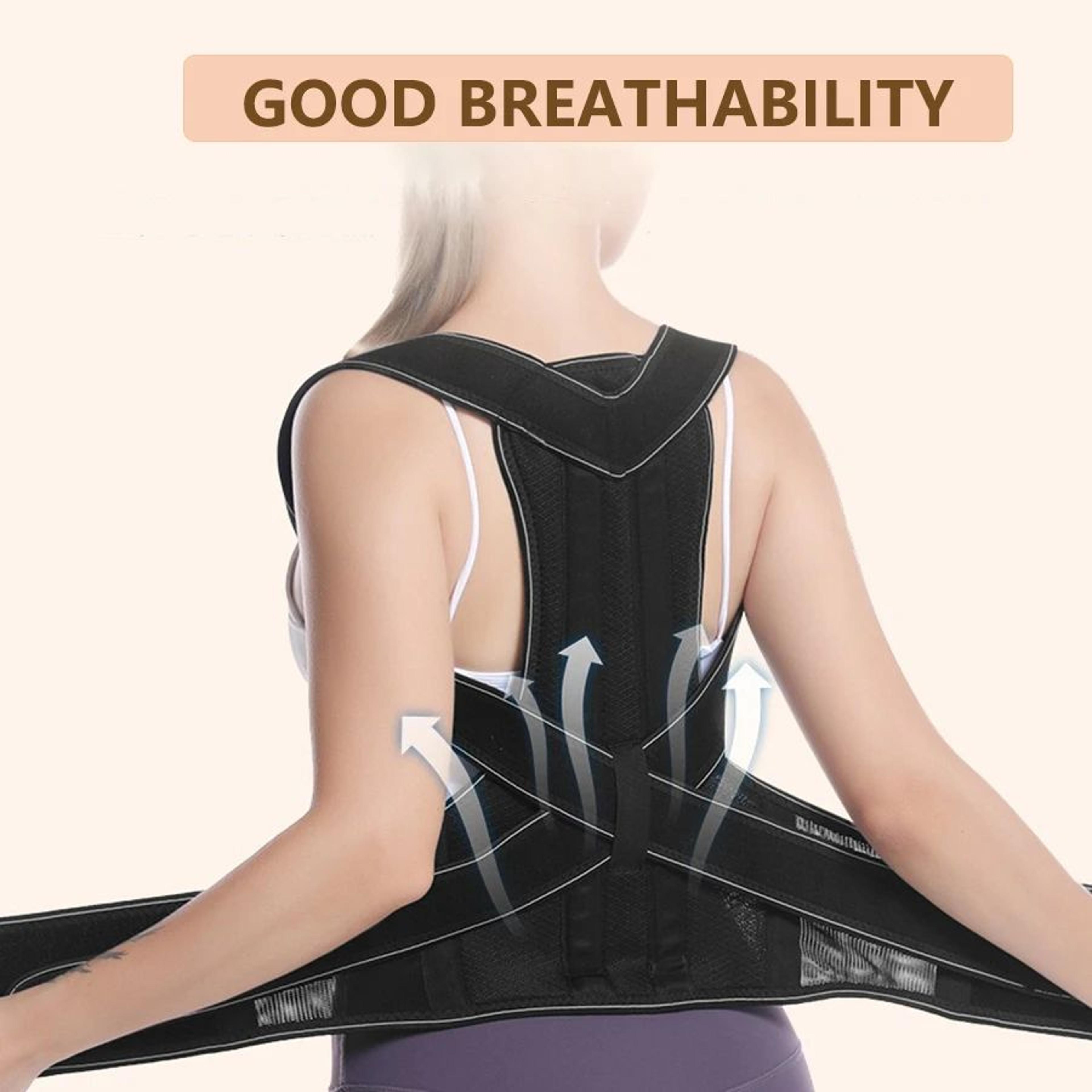 adjustable back brace posture corrector full back straightener for men & women scoliosis hunchback