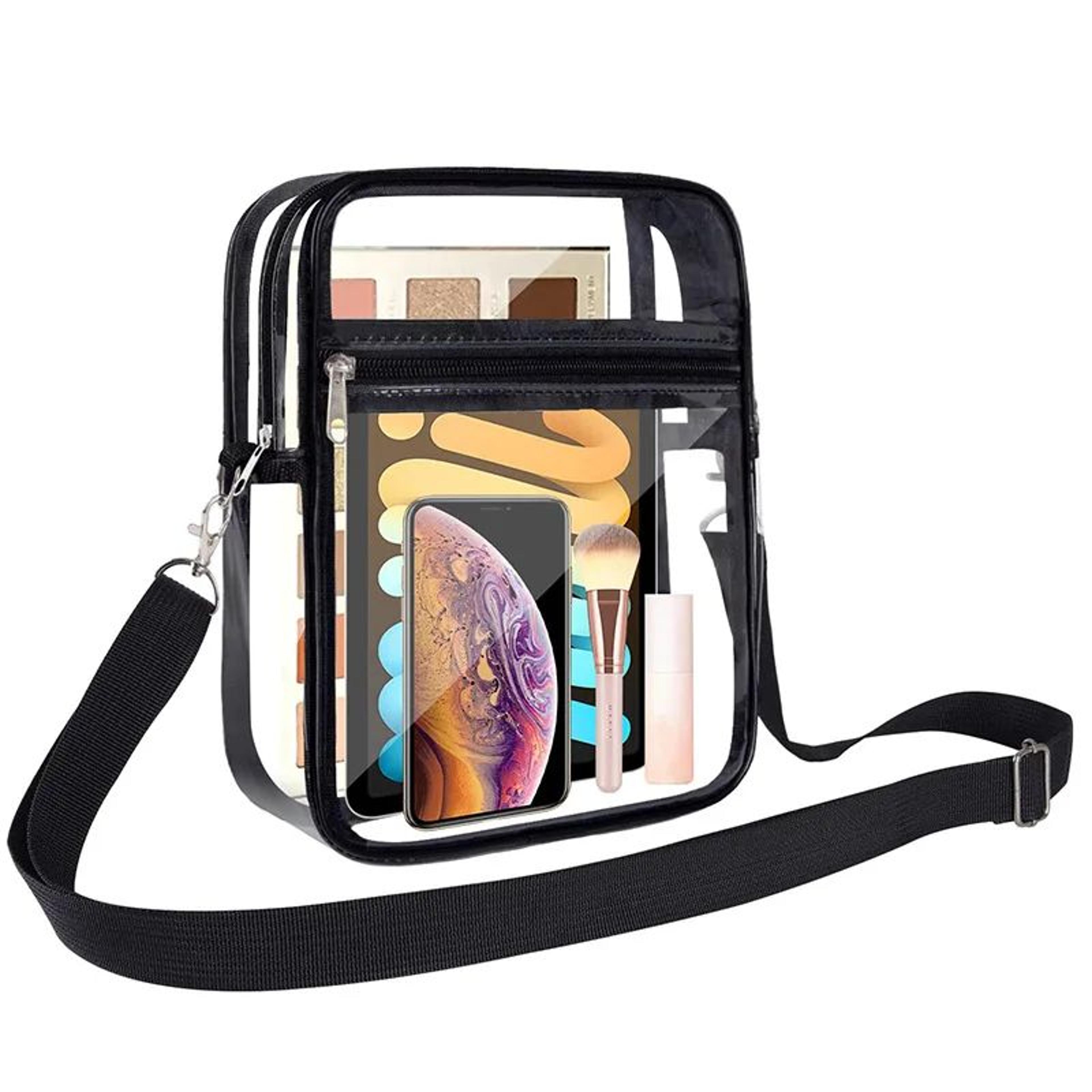 transparent clear crossbody bag pvc concert sports one shoulder messenger bag adjustable zipper