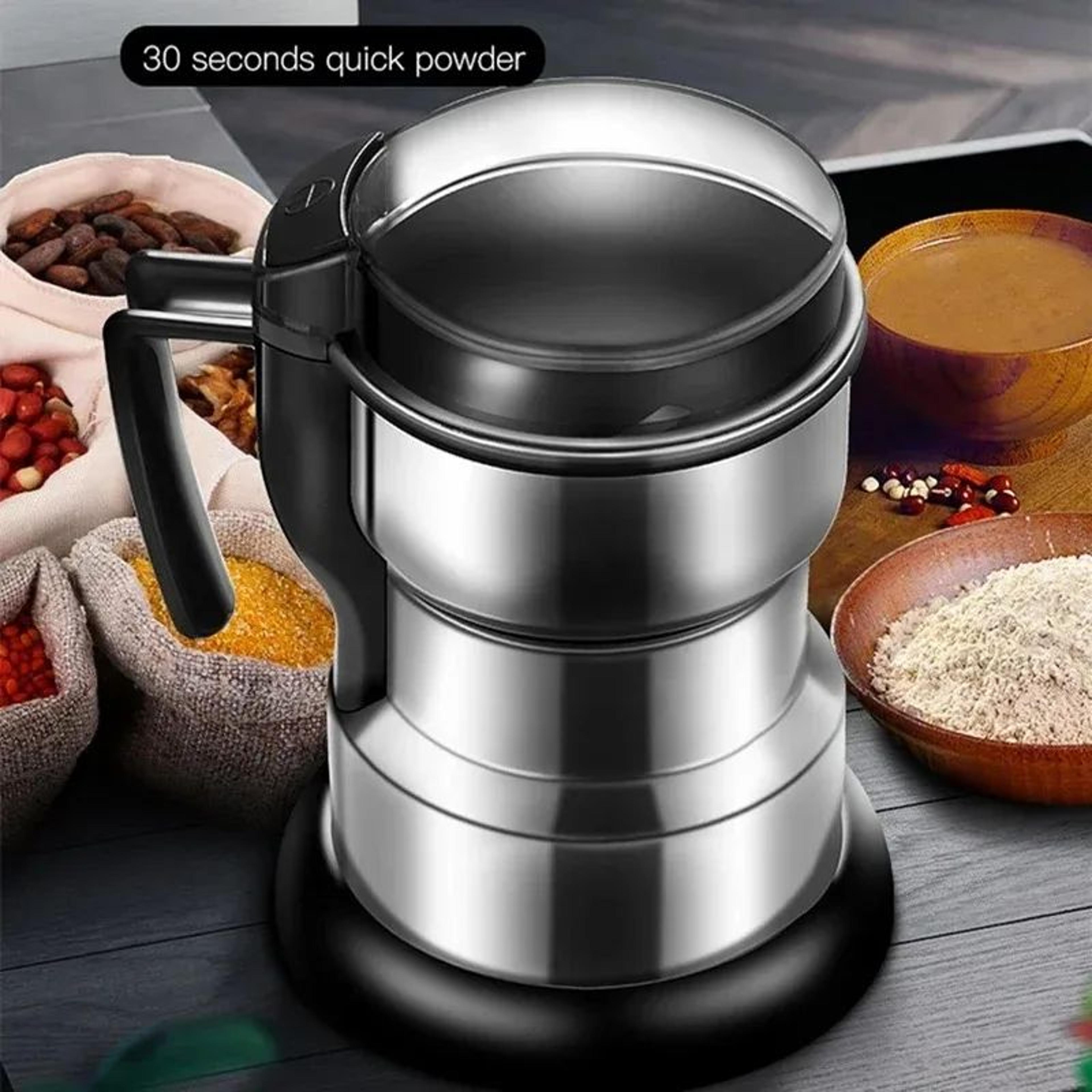 portable electric coffee grinder multipurpose stainless steel spice grinder automatic compact mill with handle