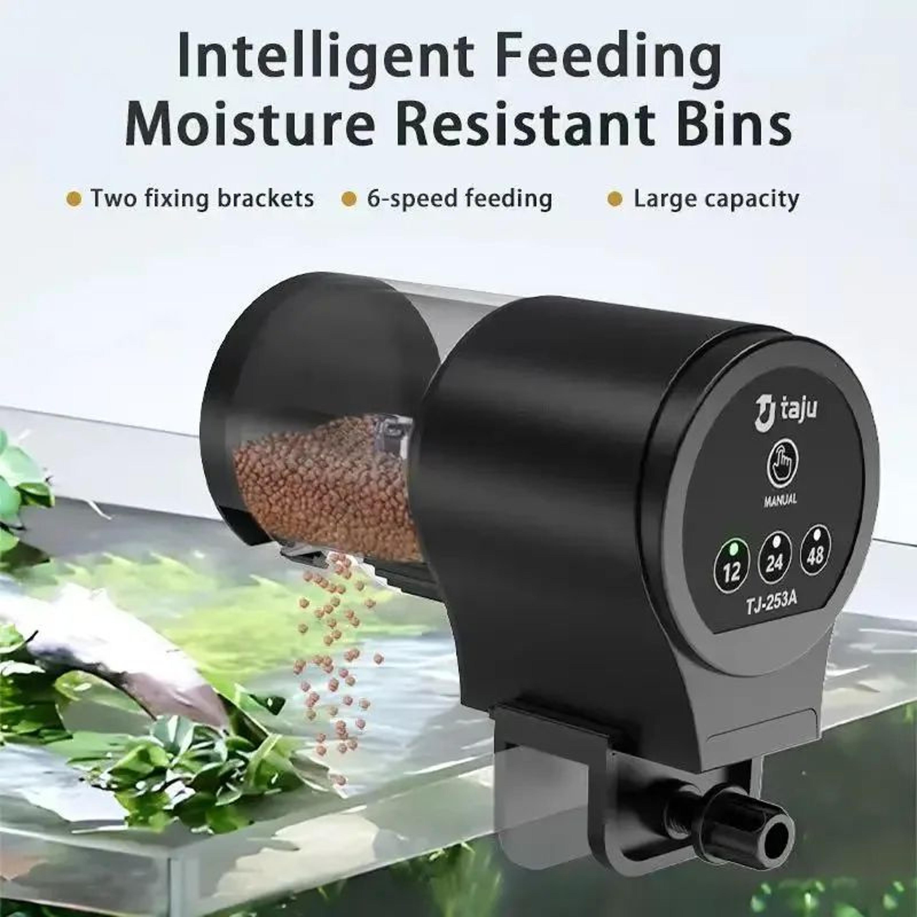 automatic fish feeder with timer – 100 ml fish tank food dispenser for fish & turtles