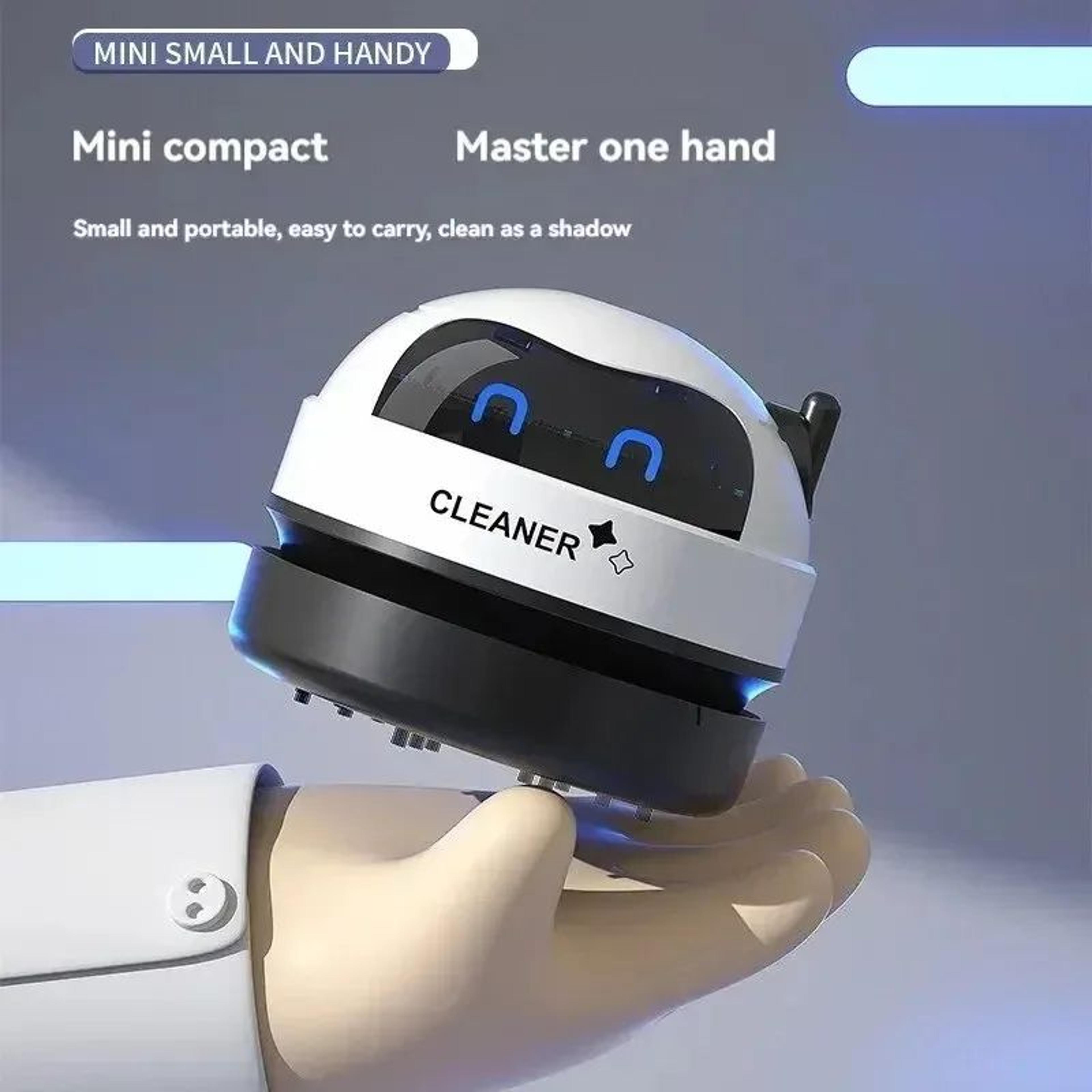 portable desktop vacuum cleaner usb rechargeable mini dust vacuum – wireless table & car cleaner with detachable nozzle