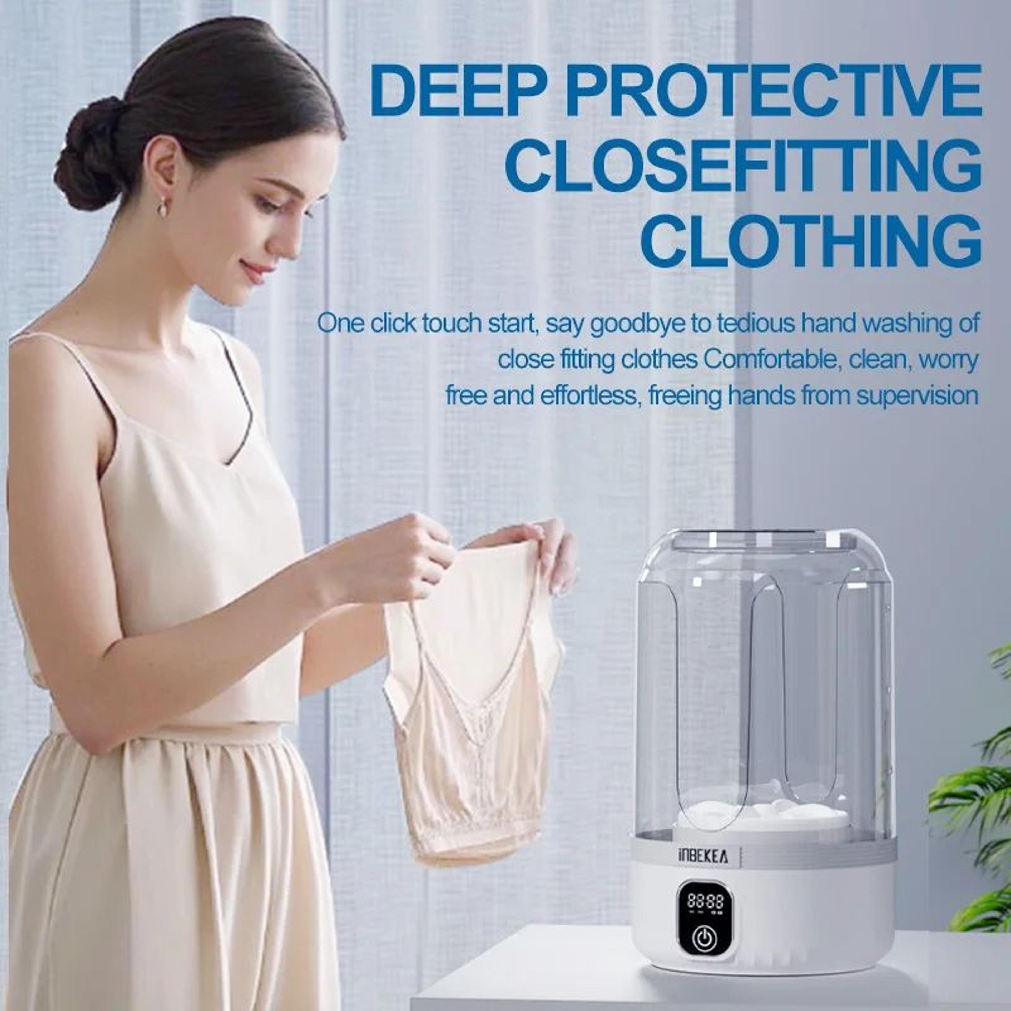 1.6 qt mini portable washing machine – waterproof wireless compact laundry tool with 7000mah rechargeable battery