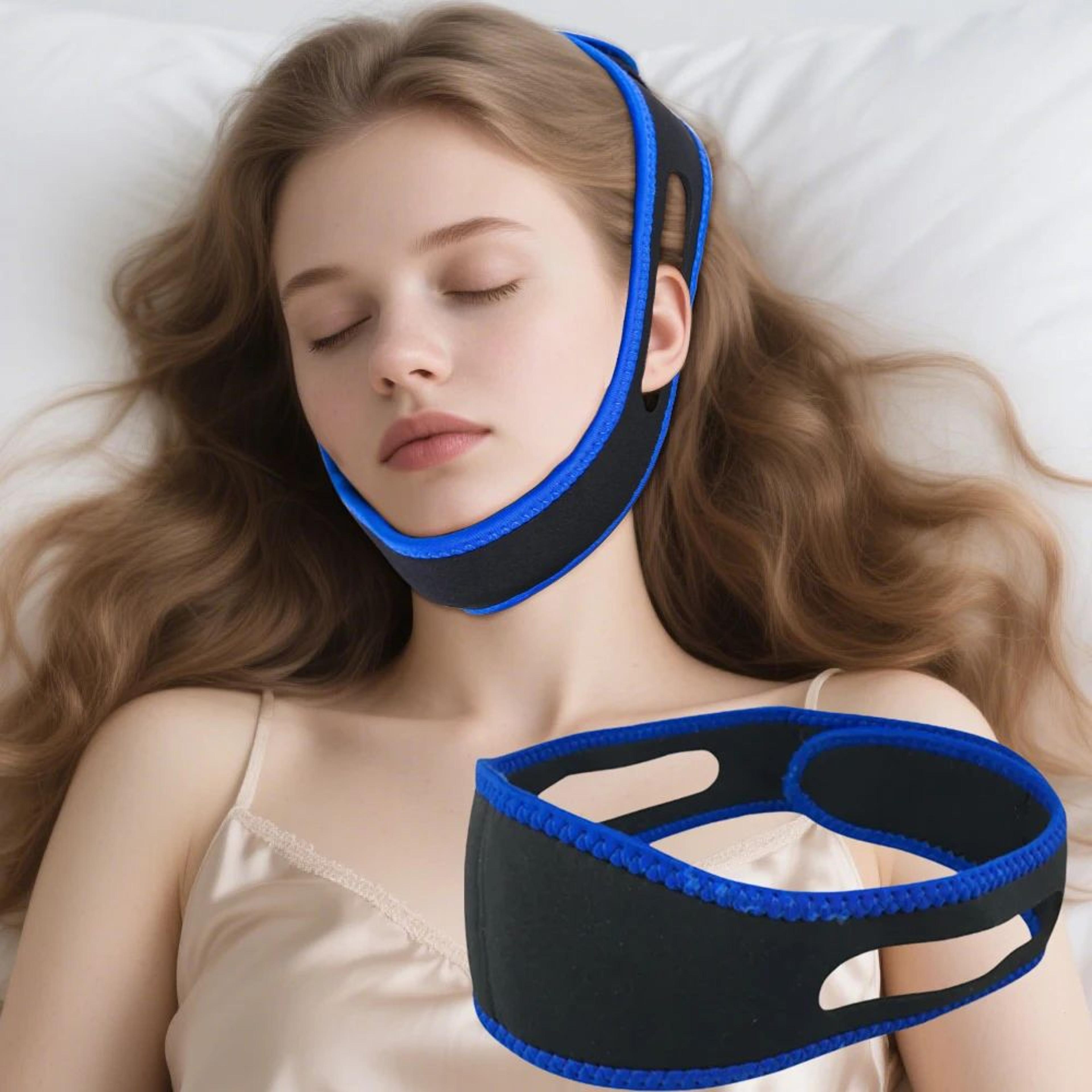 adjustable cpap anti-snore chin strap – sleep apnea jaw support belt