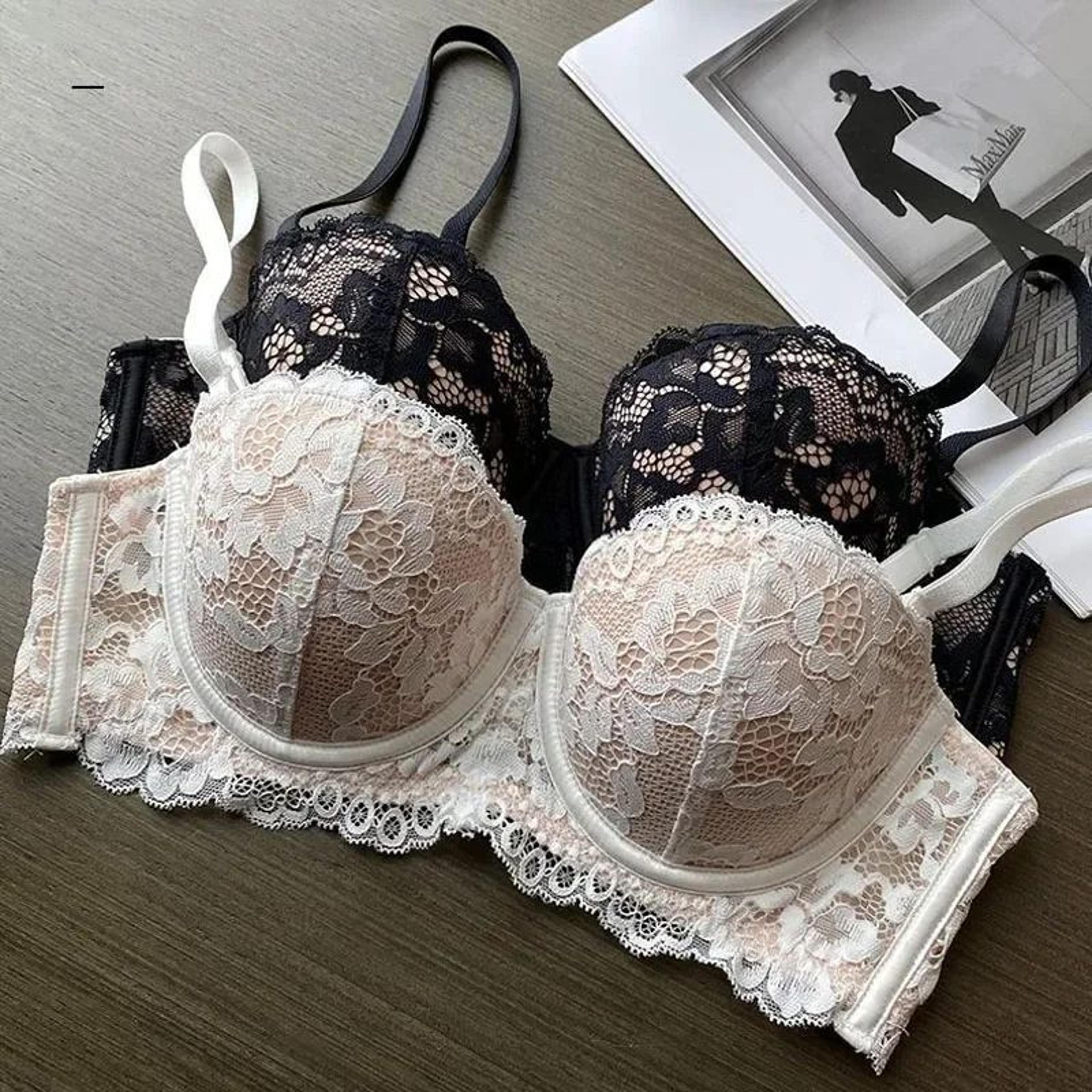 dawndesslo floral lace 1/2 cup push-up bra – convertible underwire lingerie