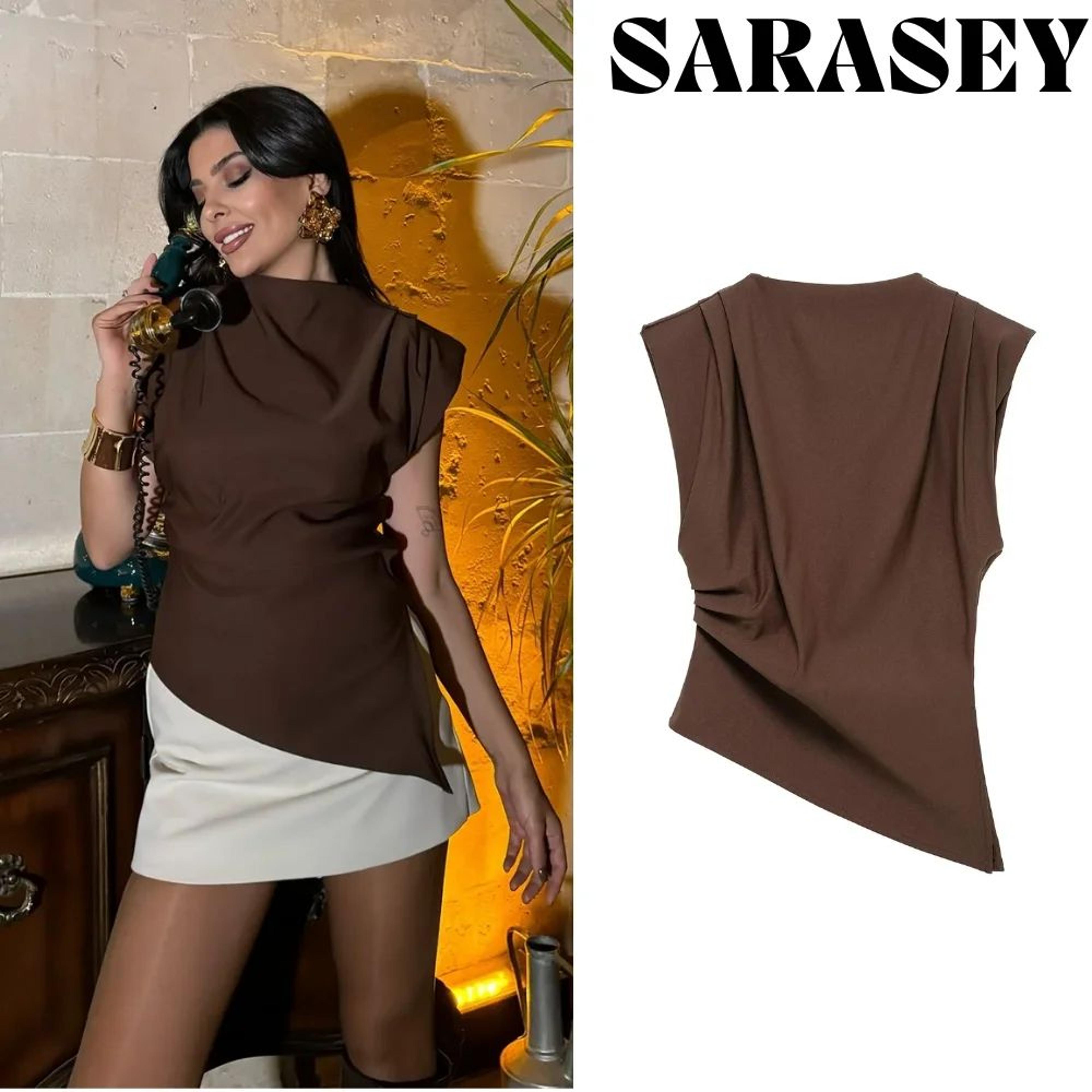 2025 asymmetric ruched tank top – slim fit high street office & party womens summer top