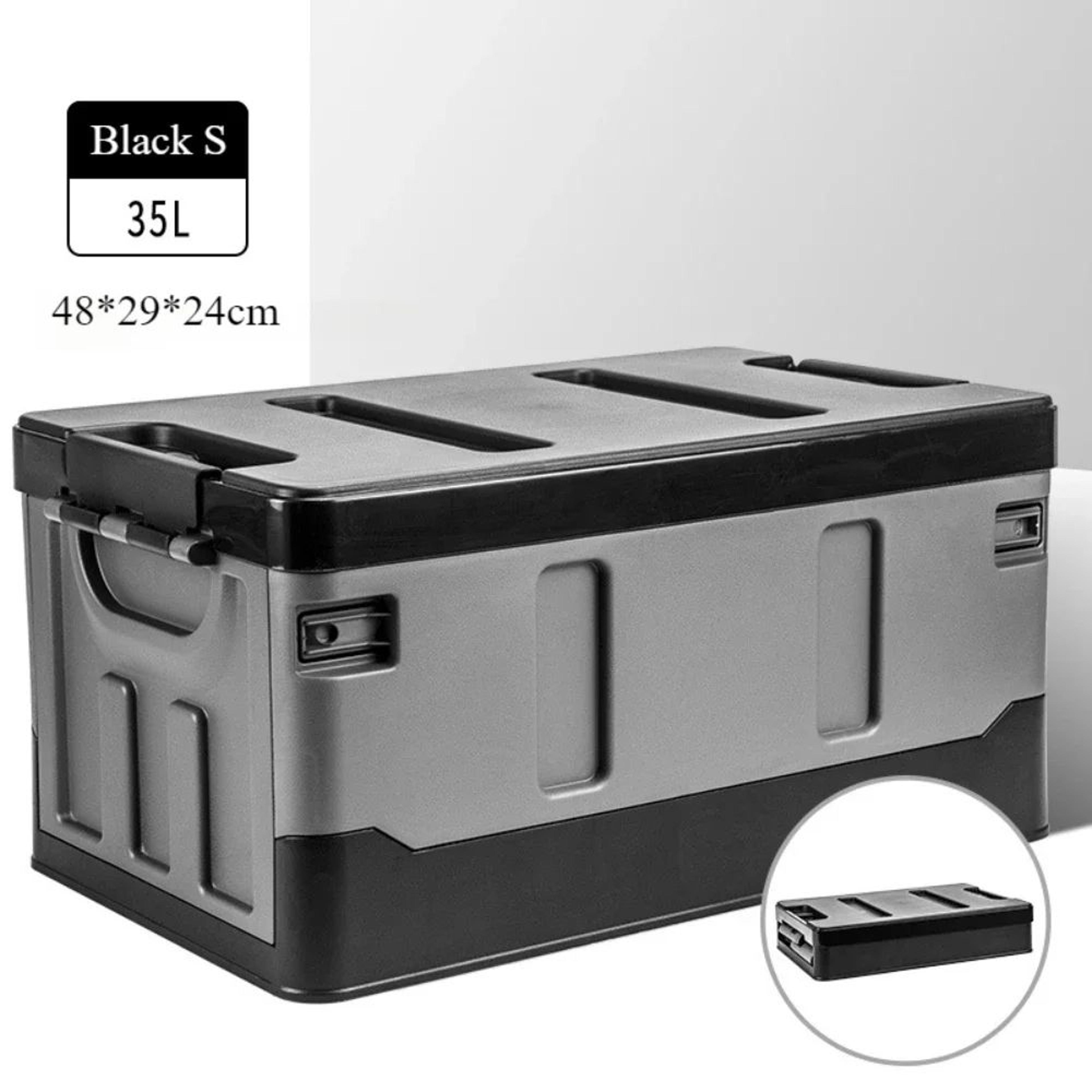 heavy-duty foldable camping storage box – waterproof stackable car trunk organizer container
