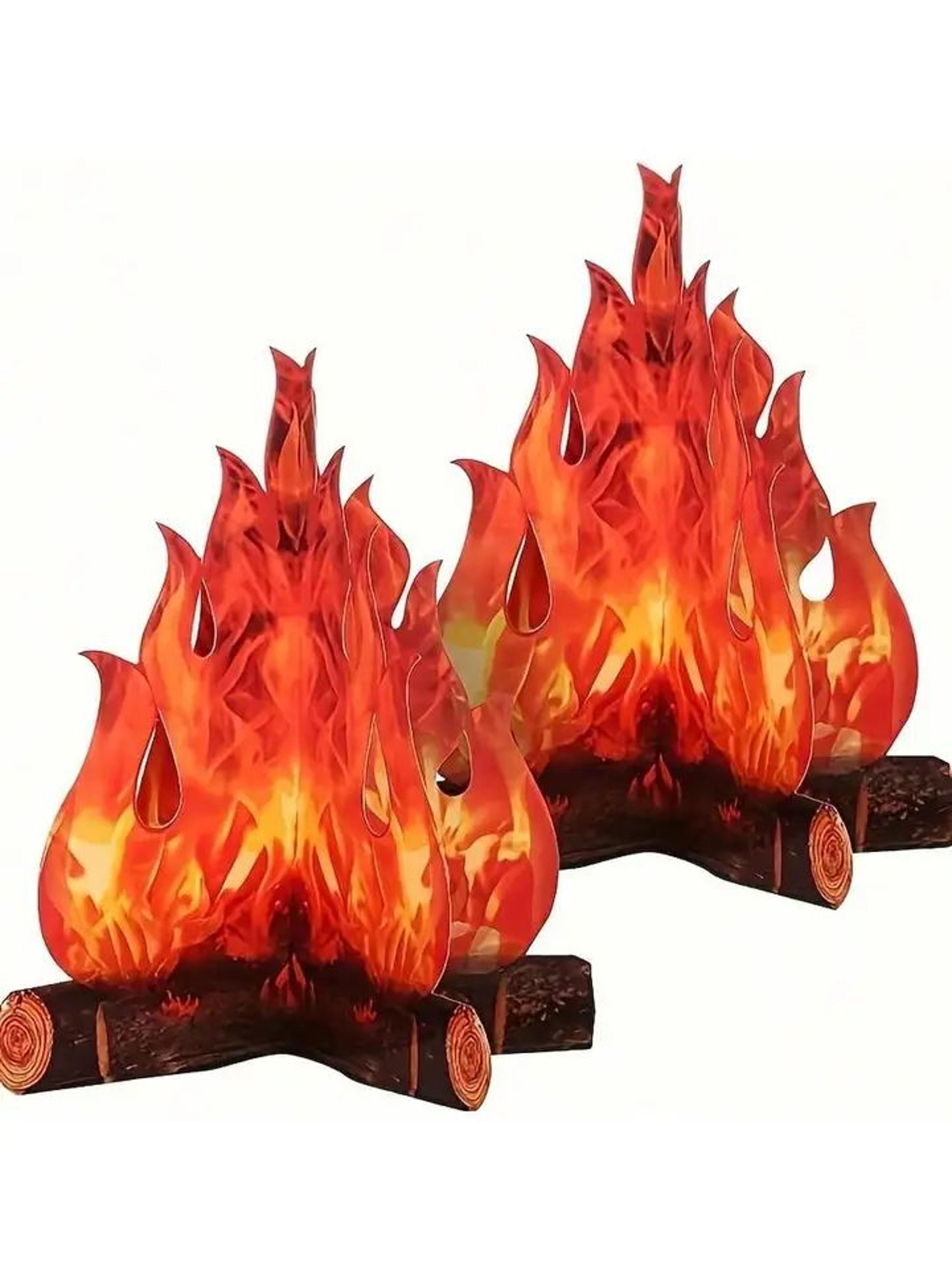 3d halloween cardboard bonfire centerpiece – artificial fire fake flame decoration