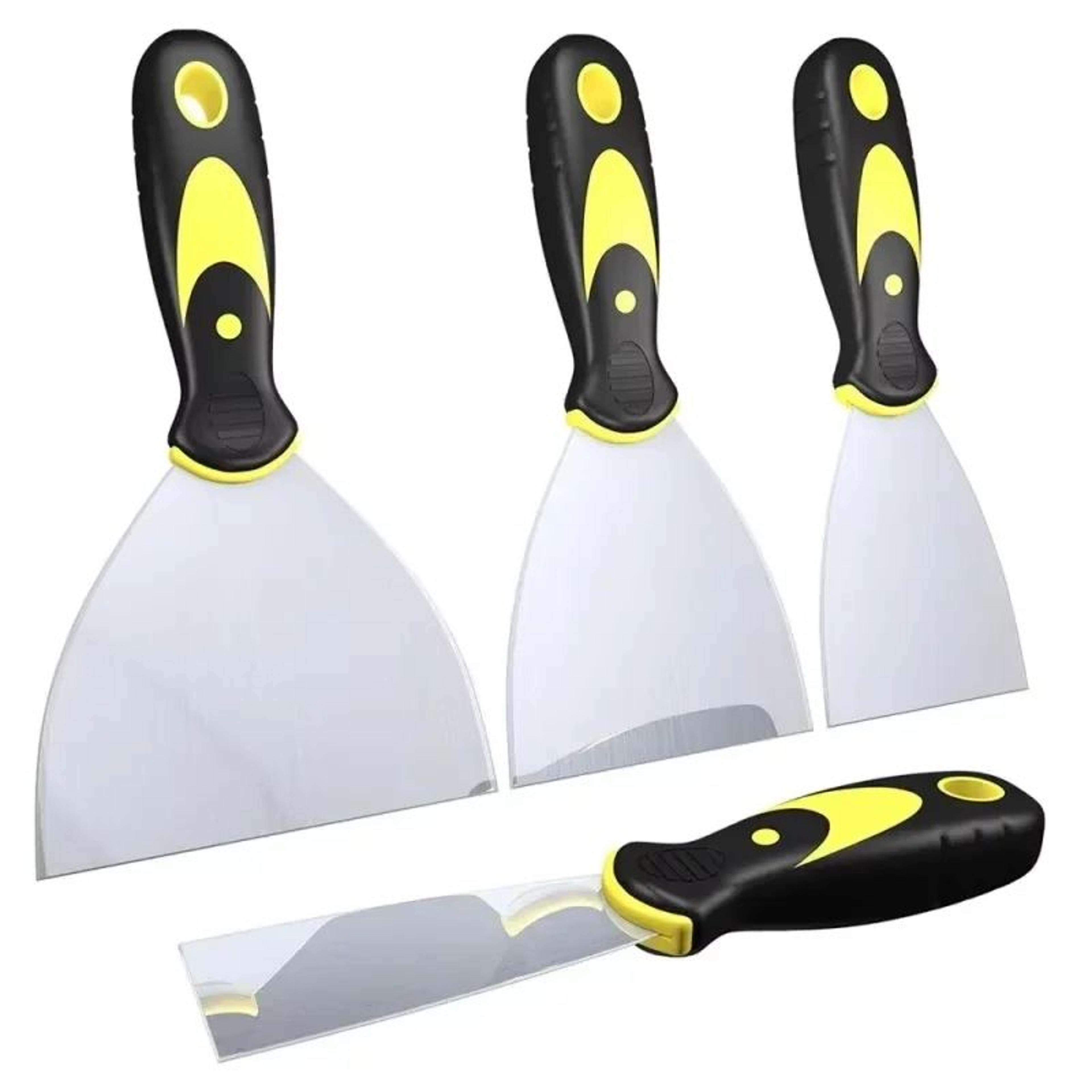 stainless steel putty knife scraper set – 2/3/4/5 in paint & construction cleaning tools