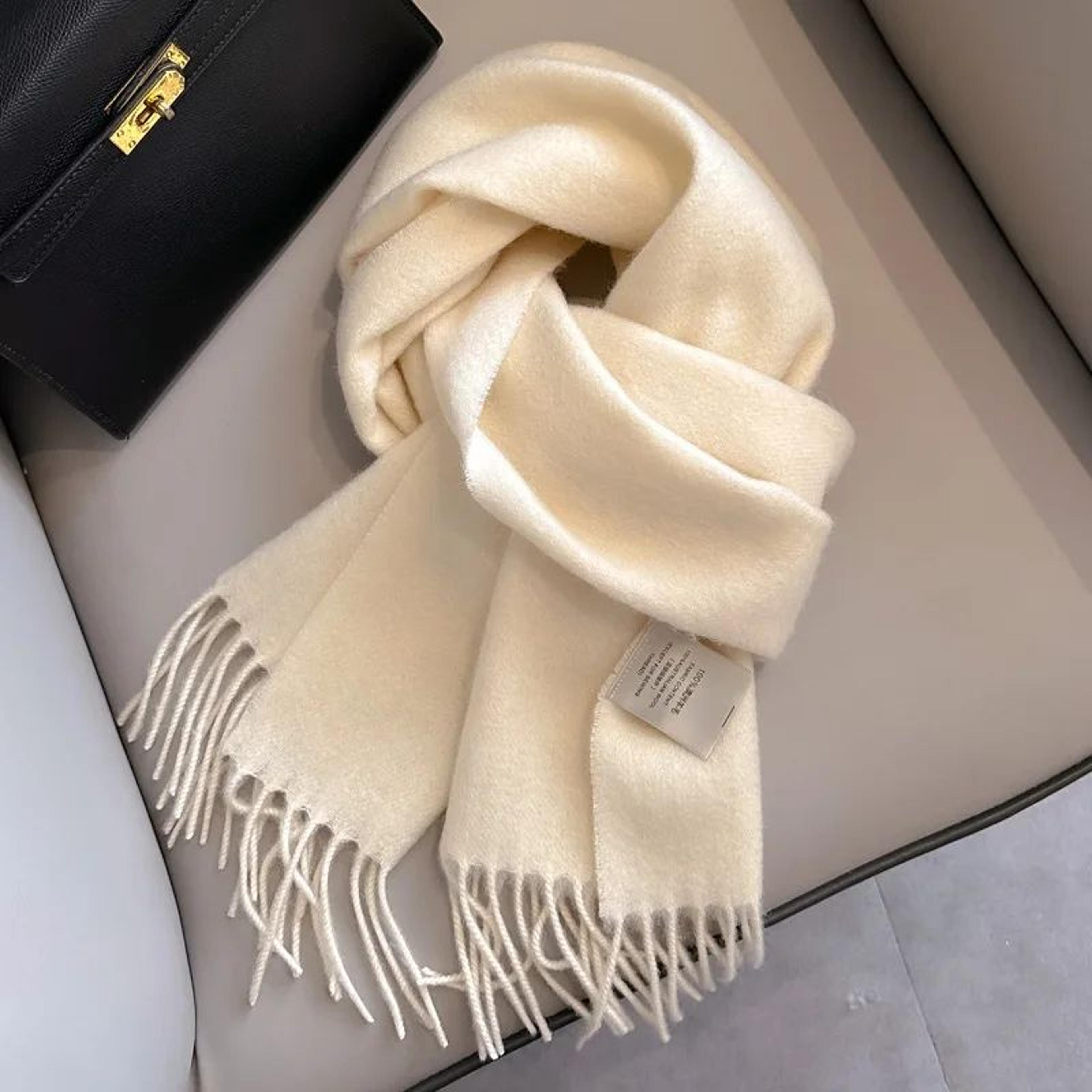 premium 100% wool winter narrow scarf – 28 solid colors unisex warm & cold-proof wrap