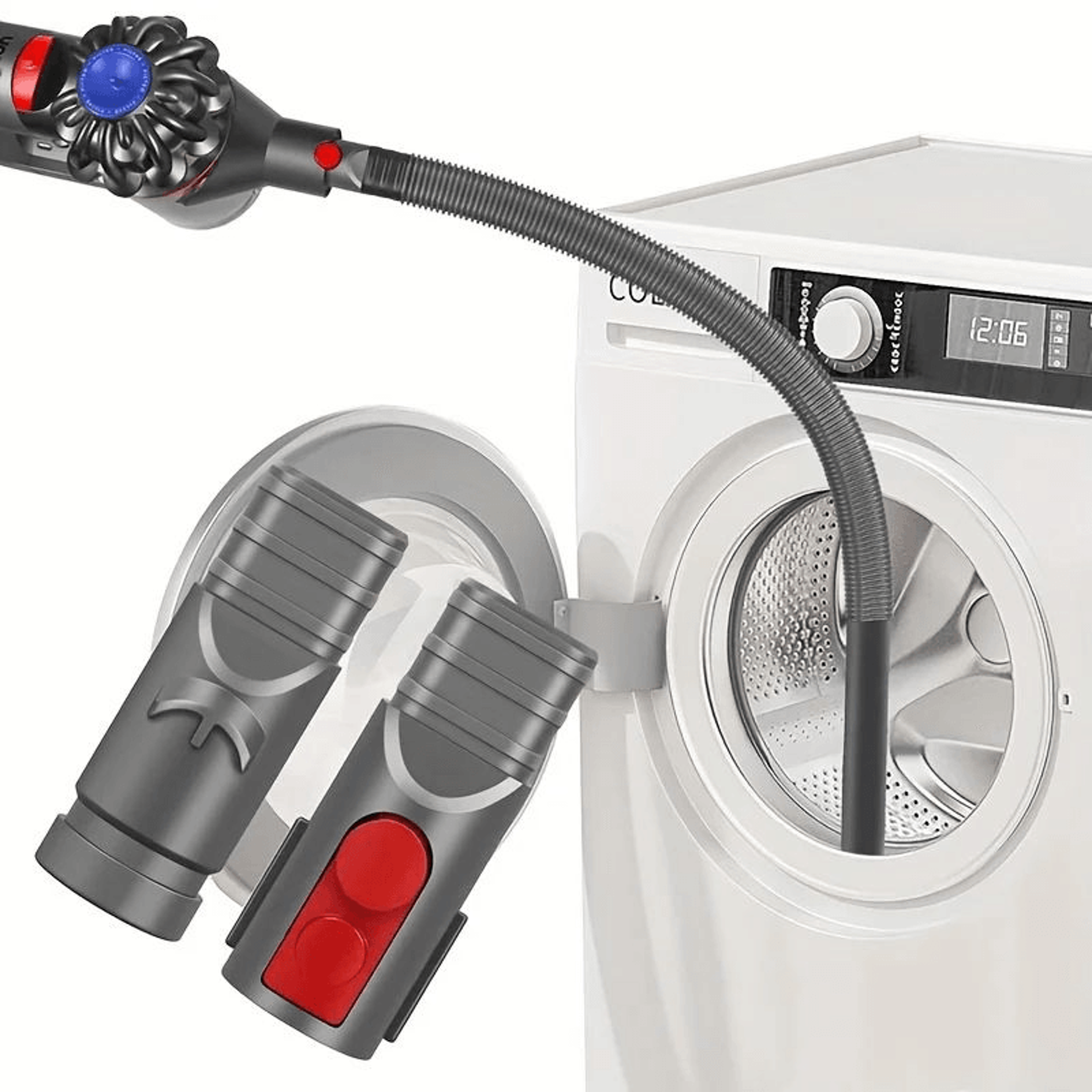 dryer vent cleaner kit vacuum attachment for deep lint removal and safer airflow