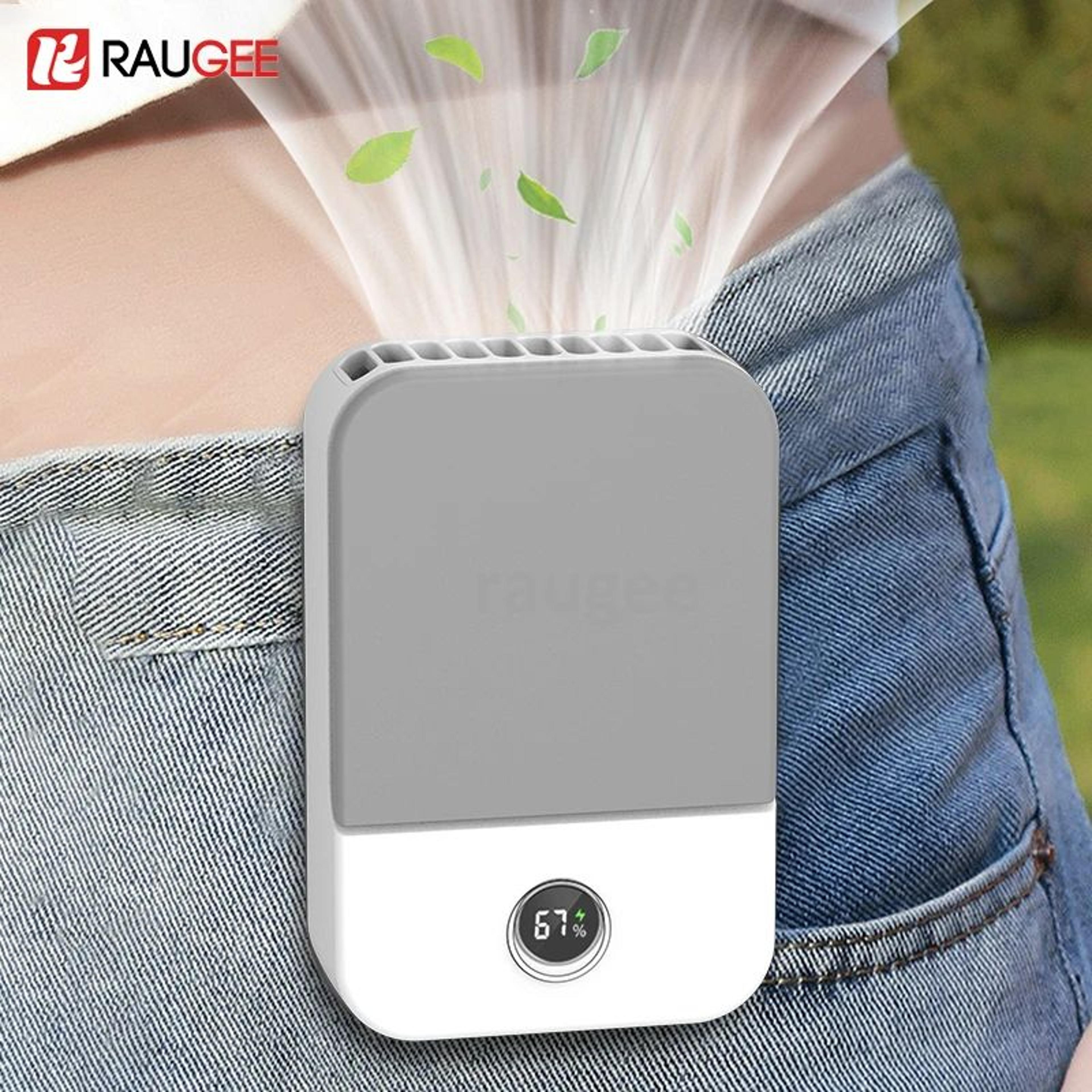 portable 3-speed bladeless waist & neck fan – usb rechargeable 2000mah mini air cooler
