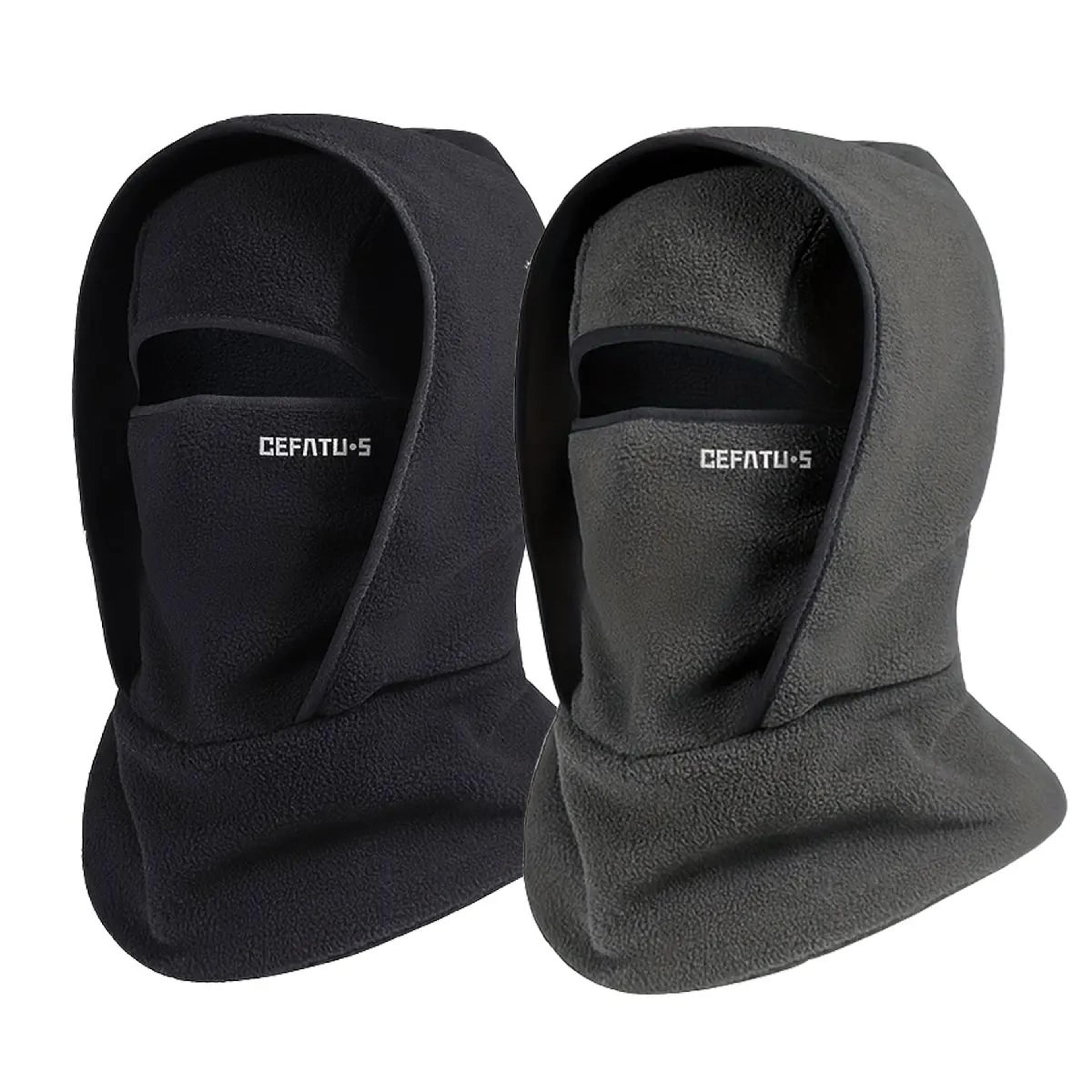 winter two-layer balaclava hat with integrated head cover – thermal outdoor face & neck warmer