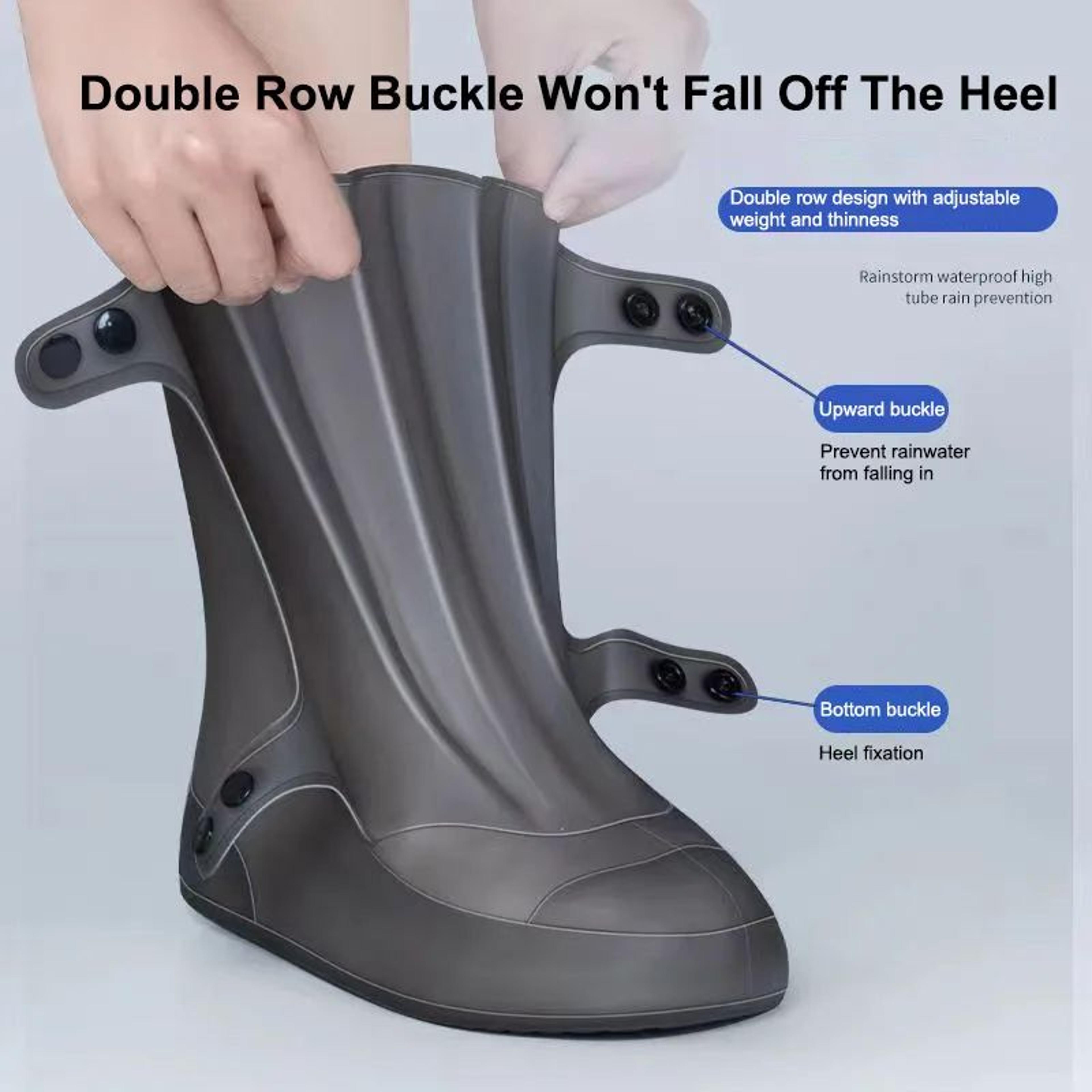 reusable waterproof pvc shoe covers – high top rain & snow boot protectors for outdoor wear