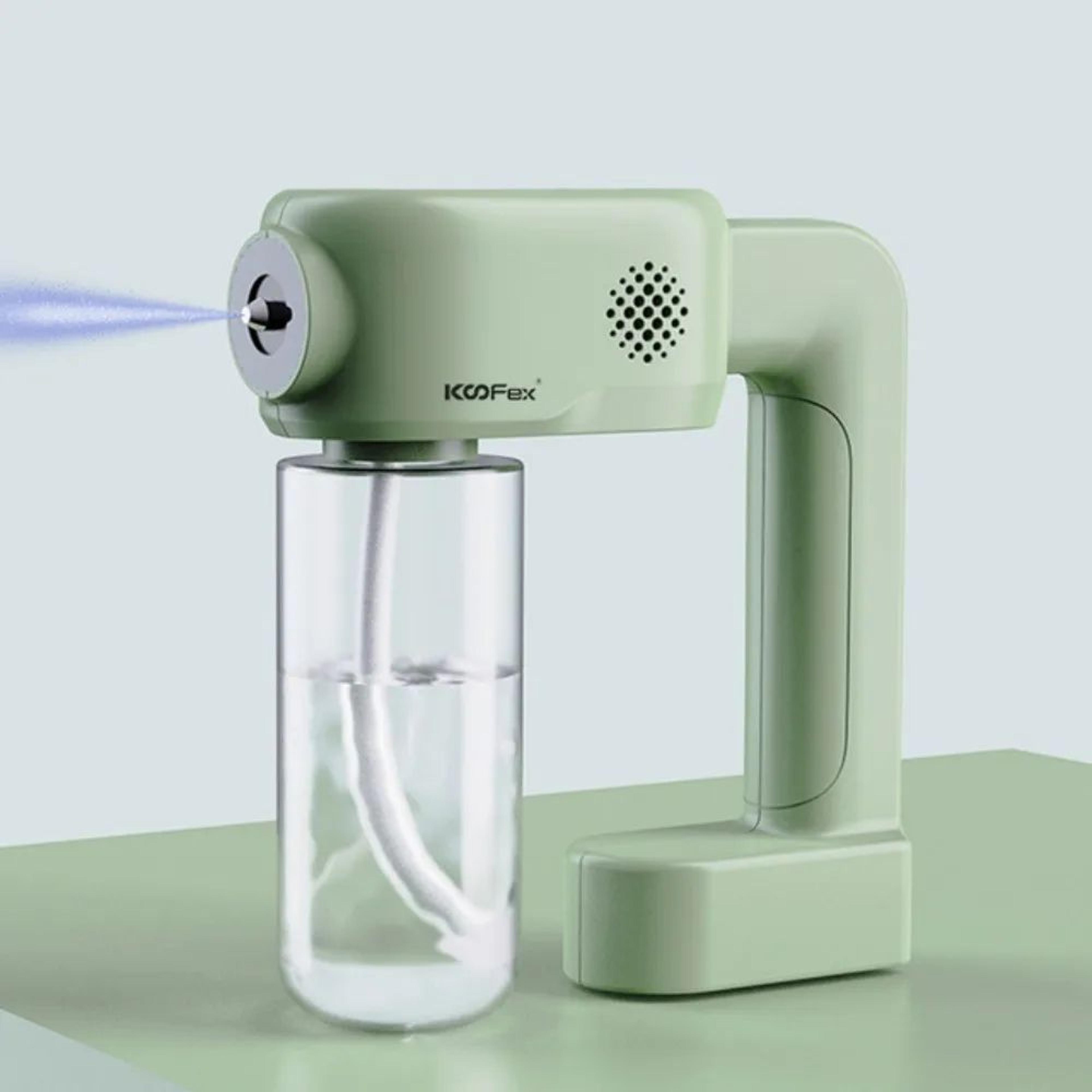 wireless nano spray sanitizer gun with uv blue light – portable disinfection & sterilization mist sprayer