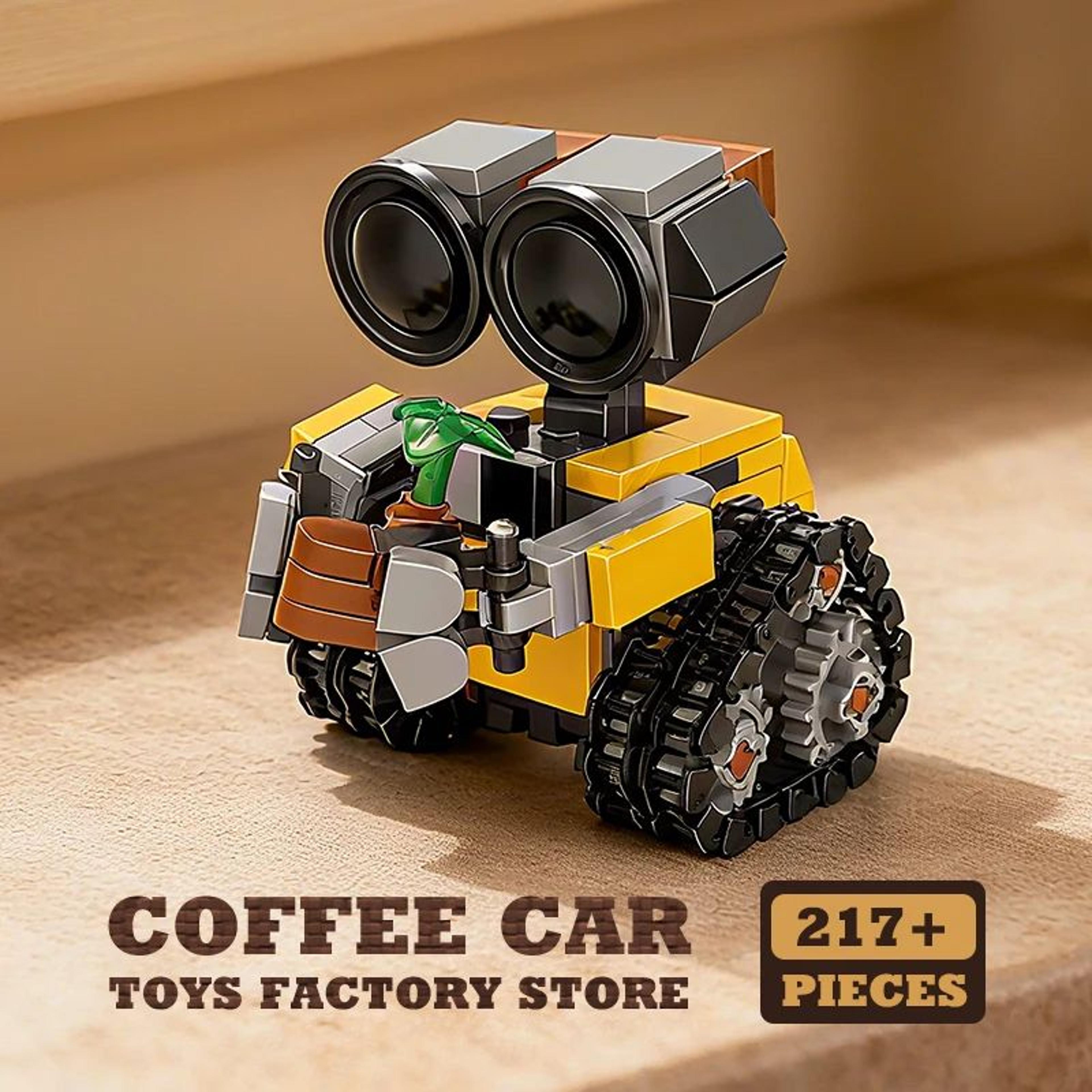 robotrack mini sci-fi moc building bricks set – 217-piece tracked robot model kit