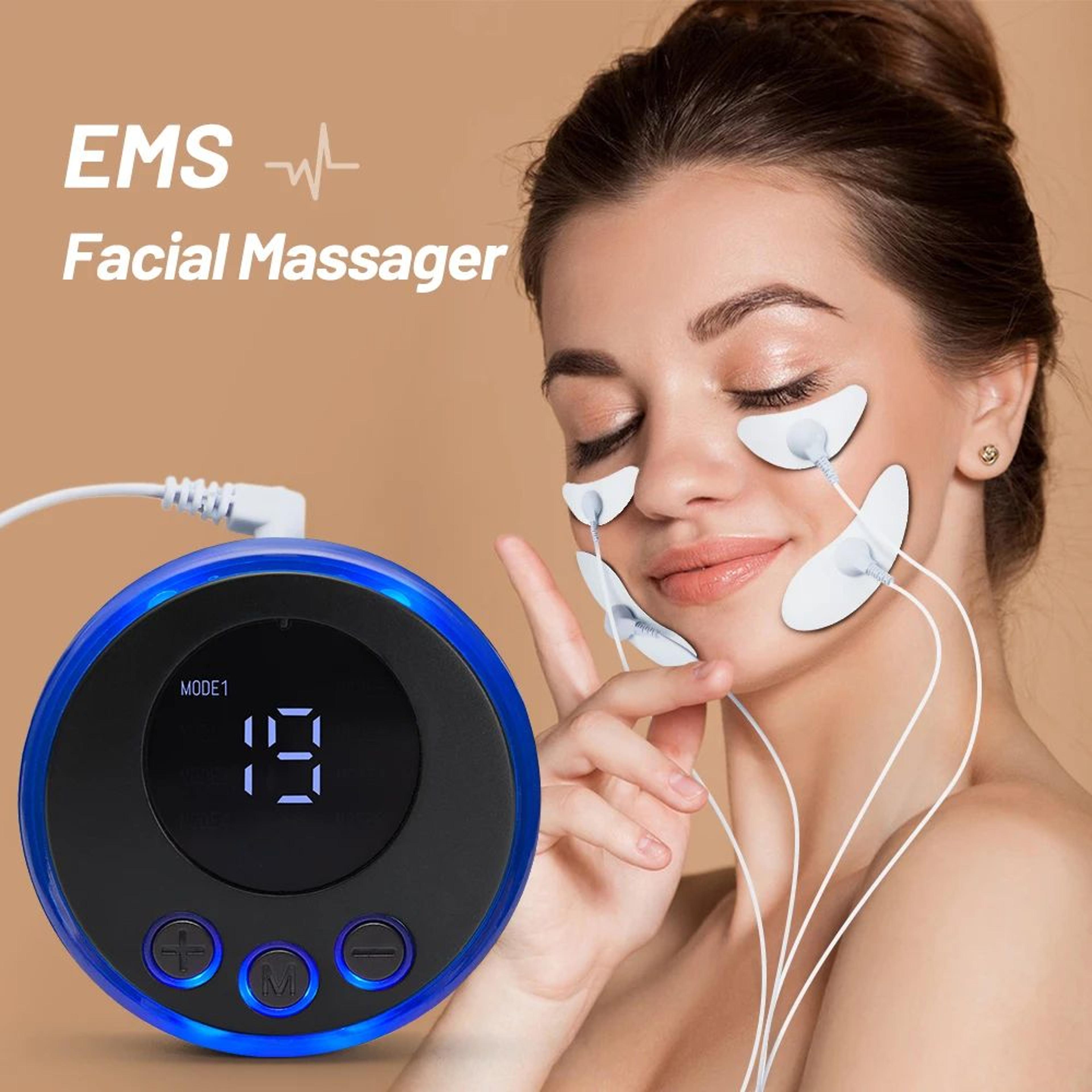 liftglow pro ems facial massager – microcurrent face & neck skin tightening device