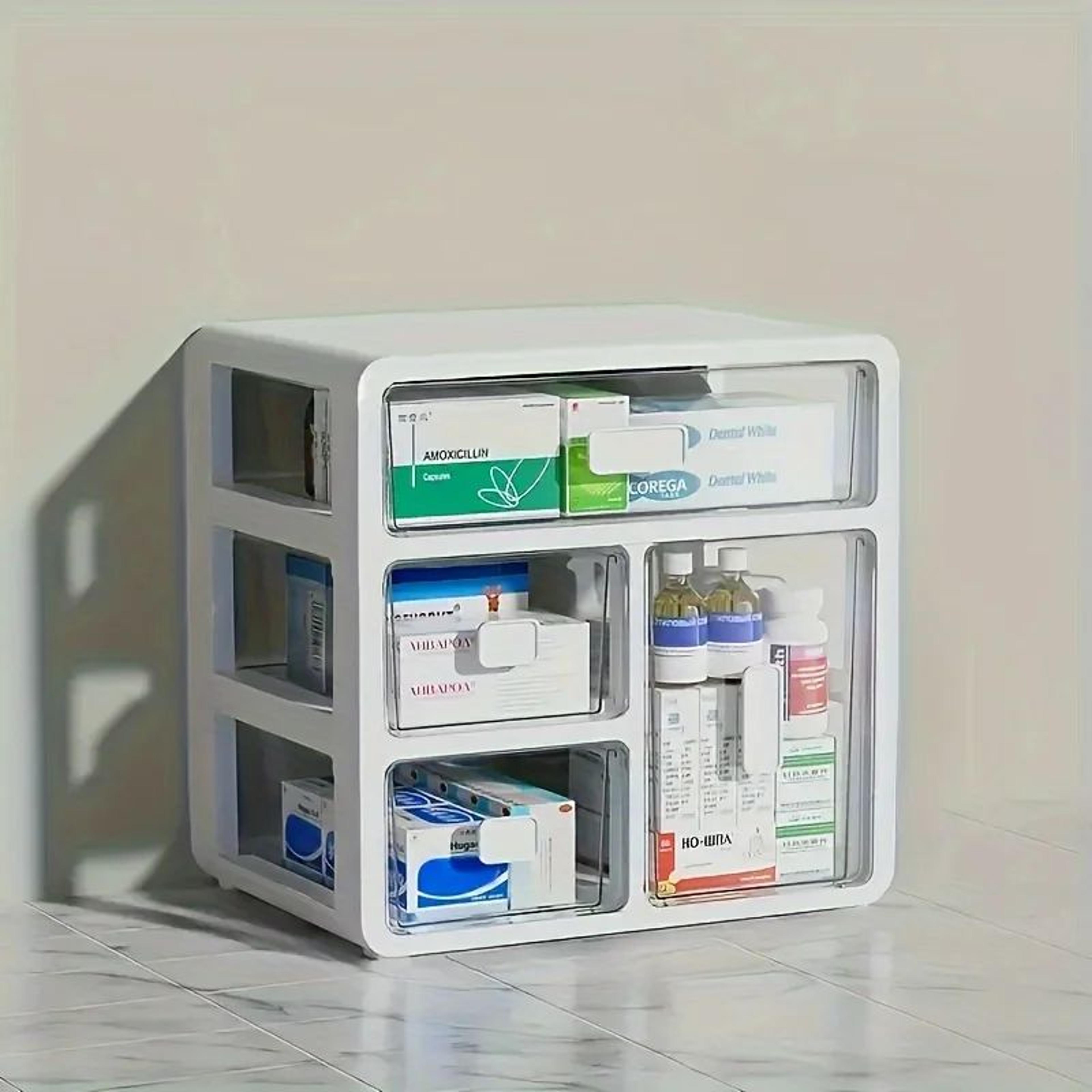 proguard multi-layer drawer medicine storage cabinet – large capacity medical organizer for clinics & home care