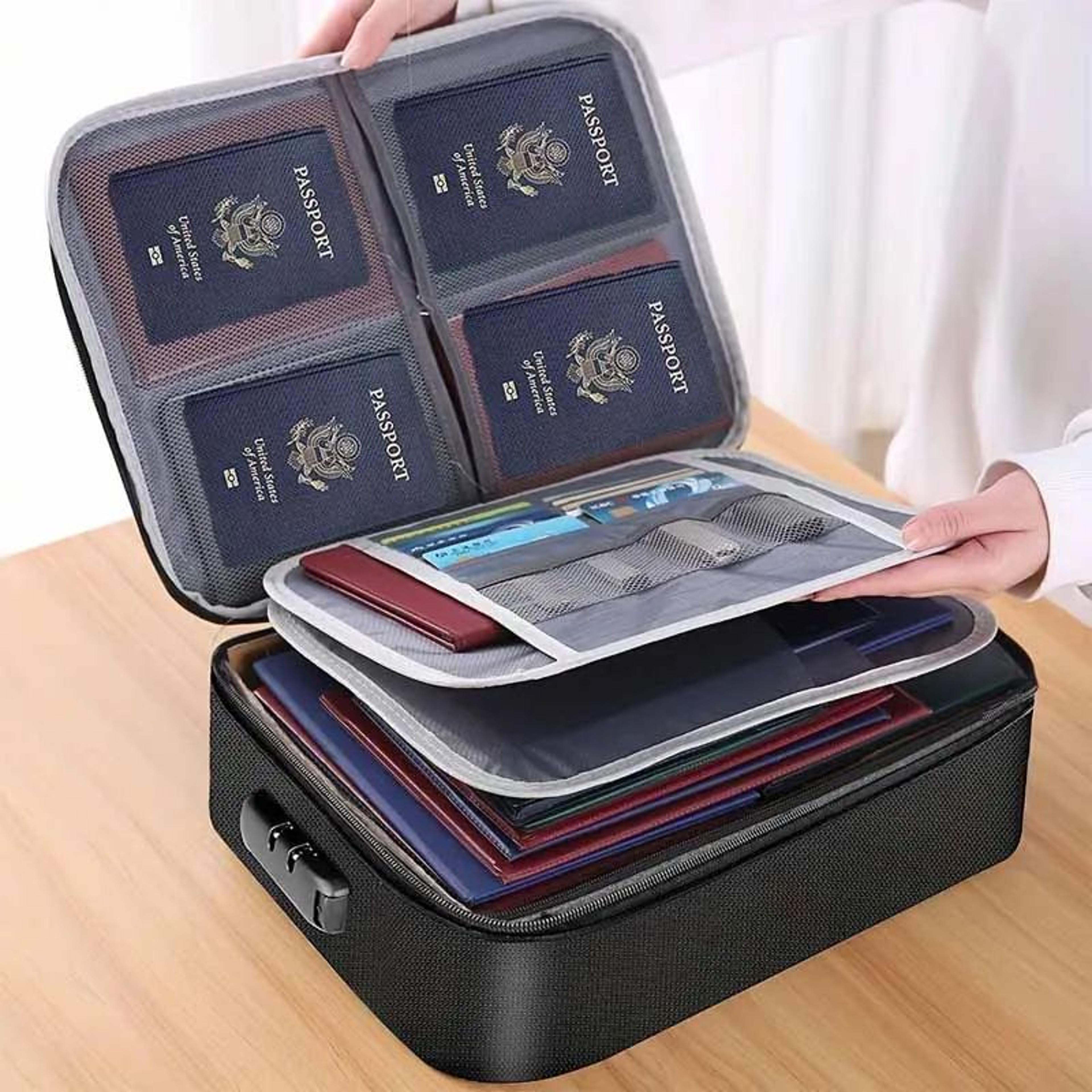 secureshield fireproof document bag – water-resistant multi-compartment file & laptop organizer