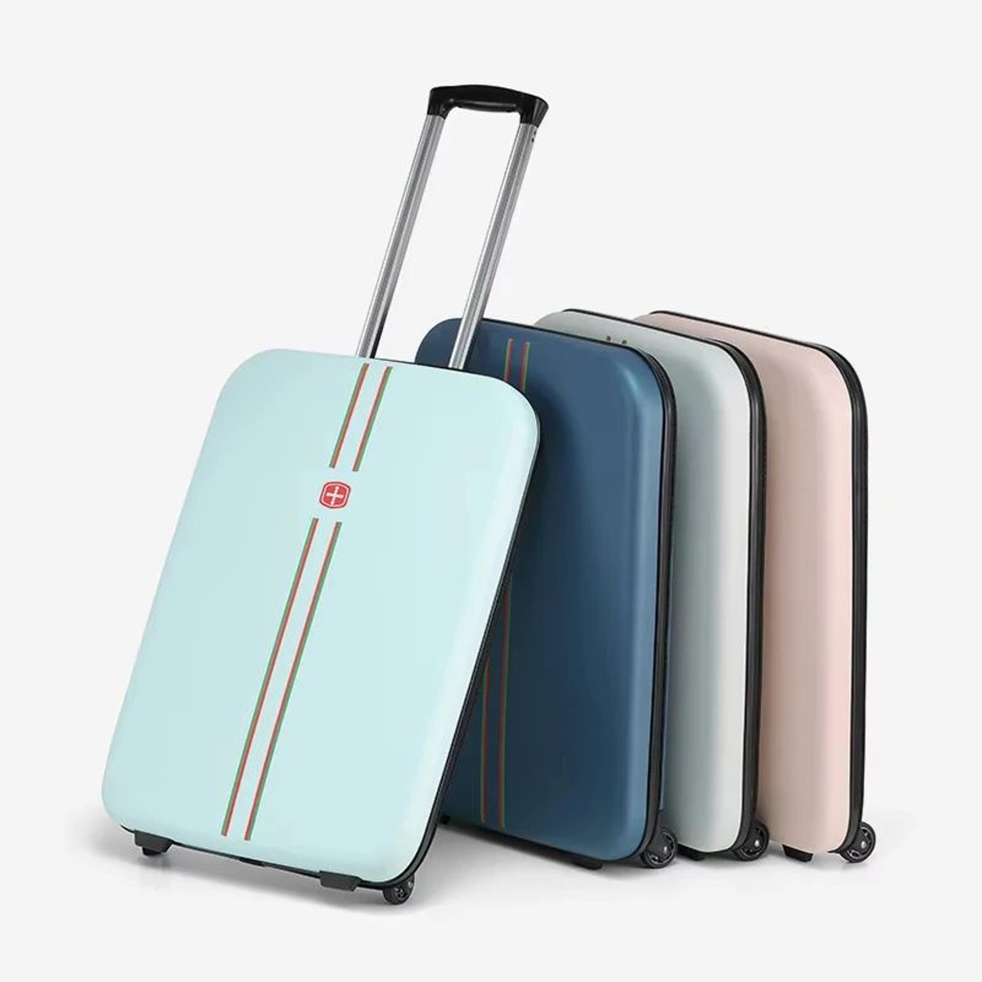 lightweight folding trolley luggage – expandable travel suitcase for business & school