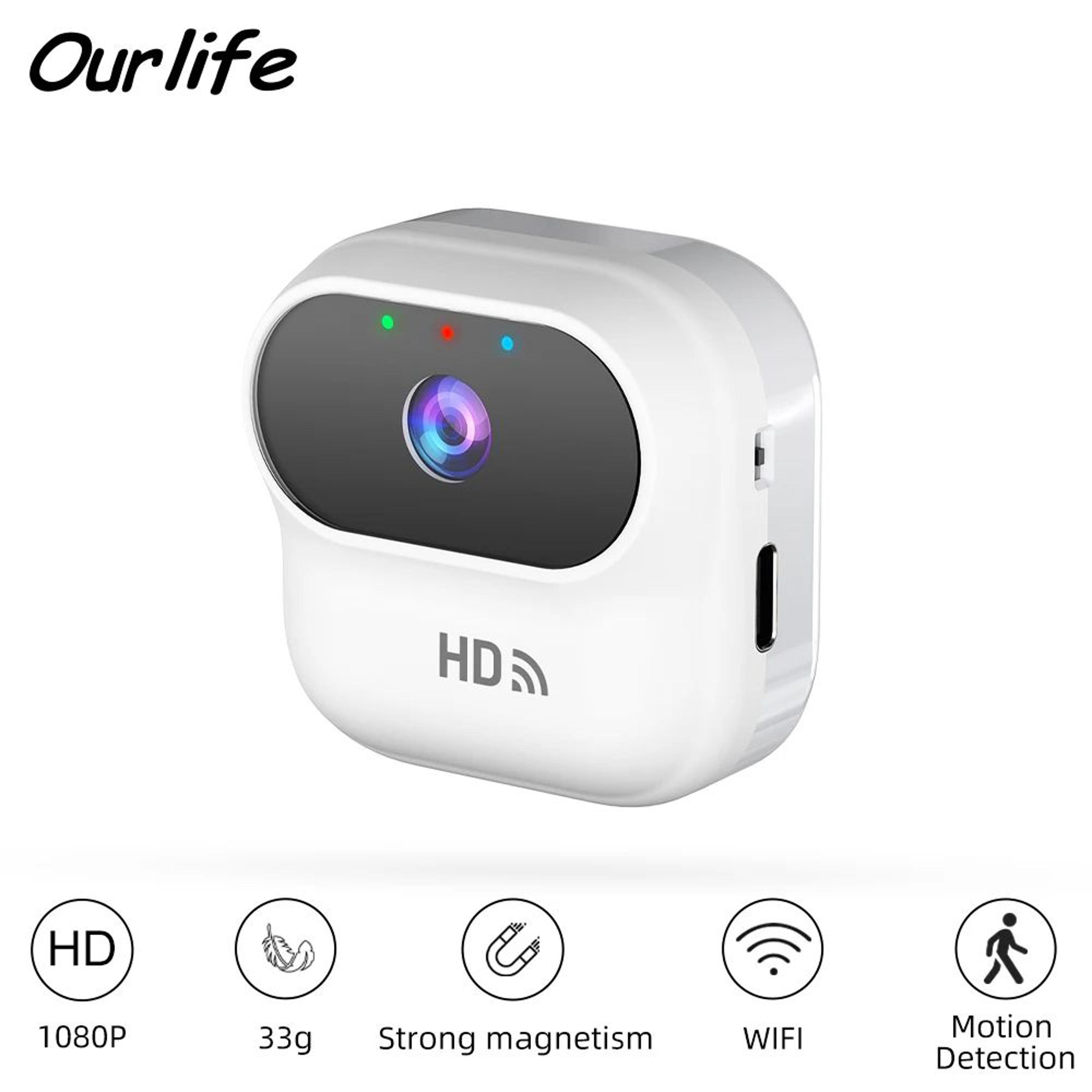 ourlife a800 mini wifi security camera 1080p – smart home surveillance cam with motion tracking