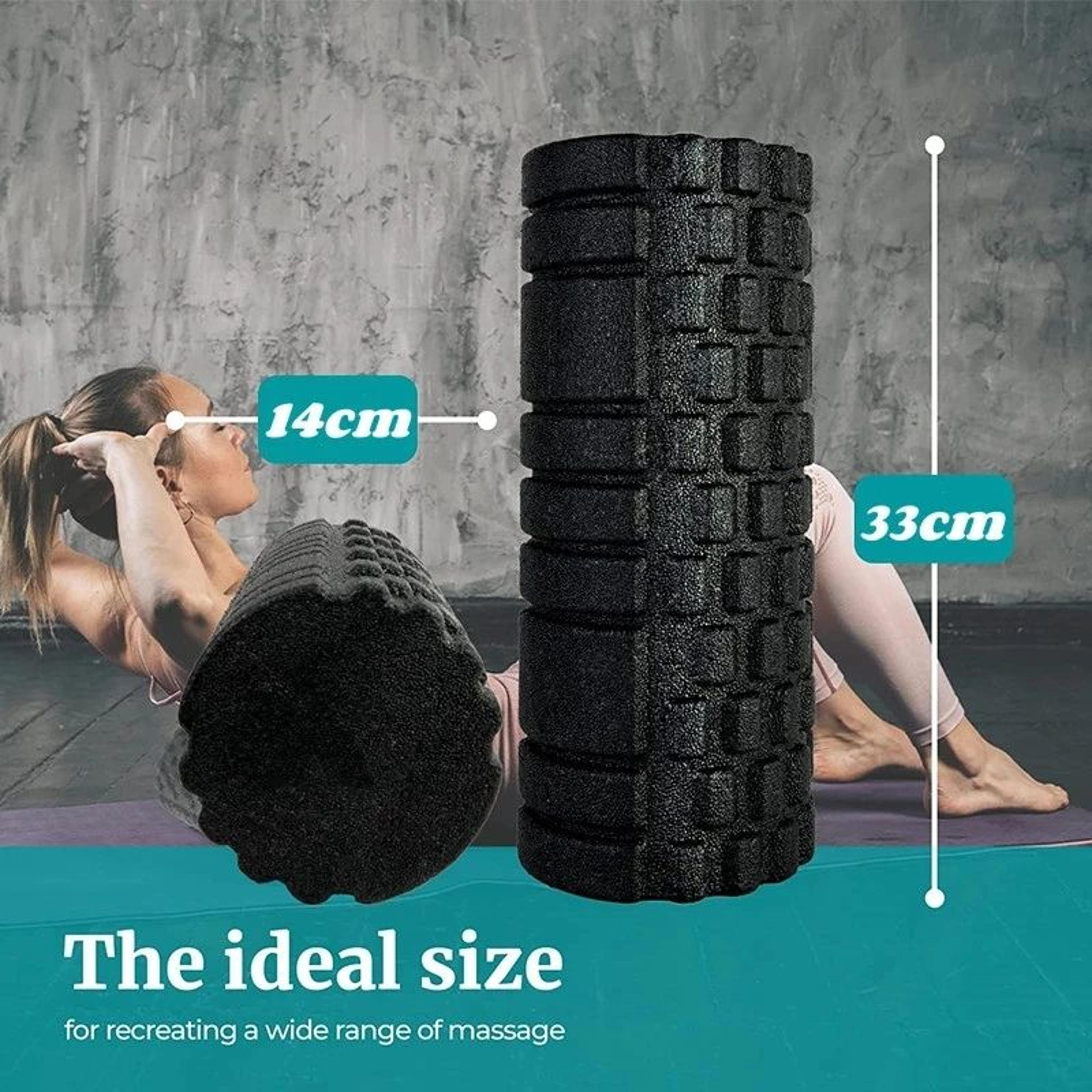 high-density epp foam roller with massage grooves – yoga & pilates muscle recovery roller