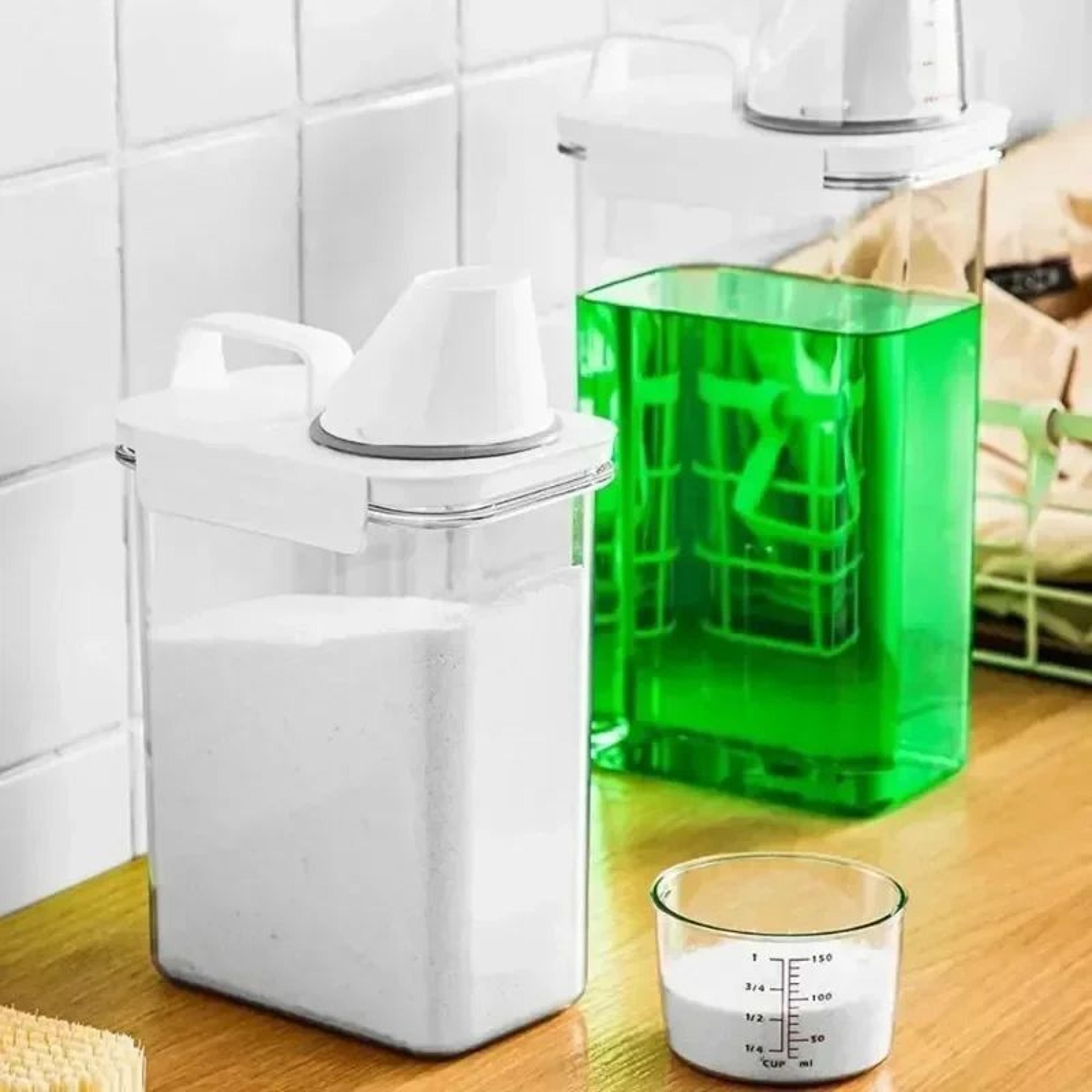 clearseal airtight laundry detergent dispenser & storage container