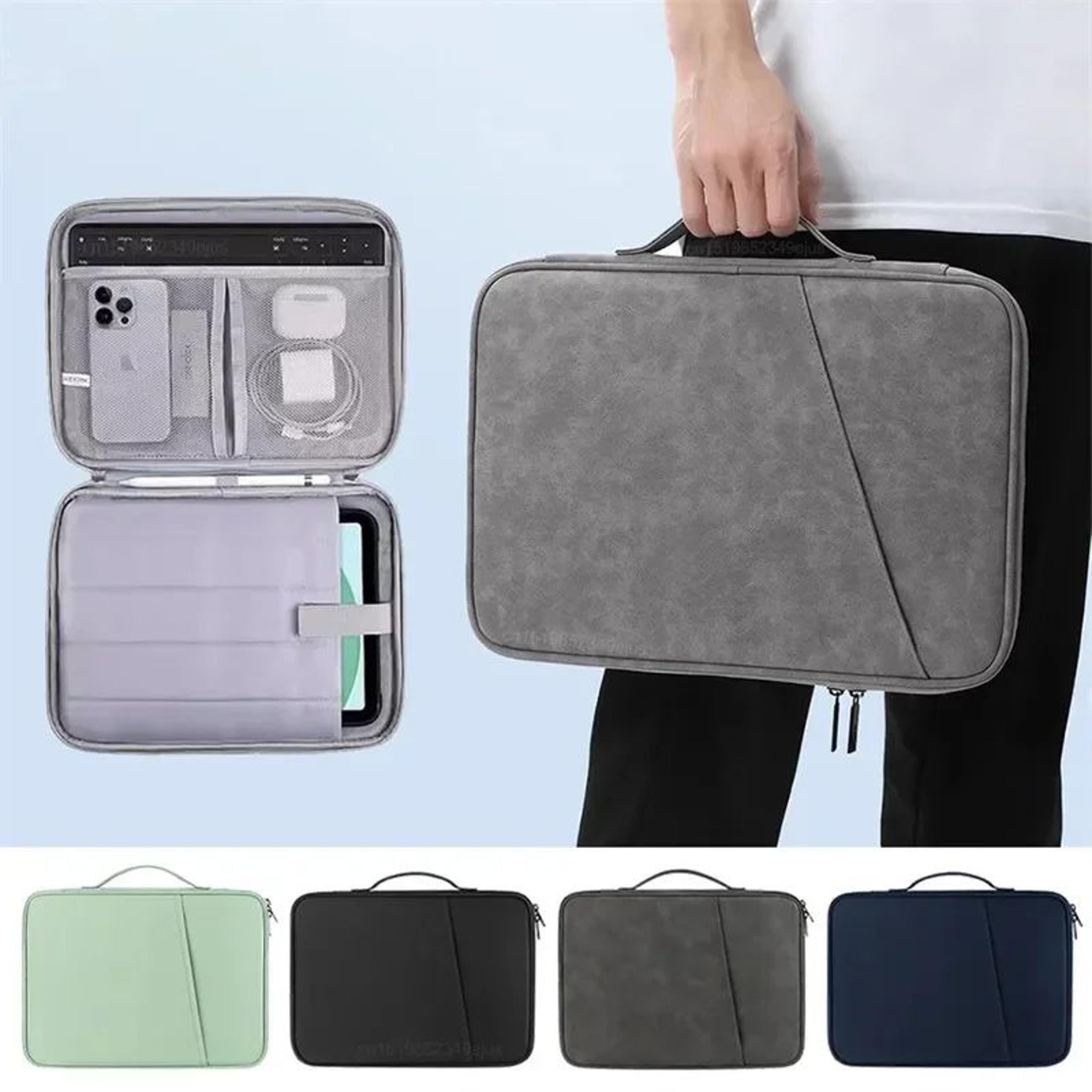 portable shockproof laptop sleeve with handle – protective case for macbook air & pro