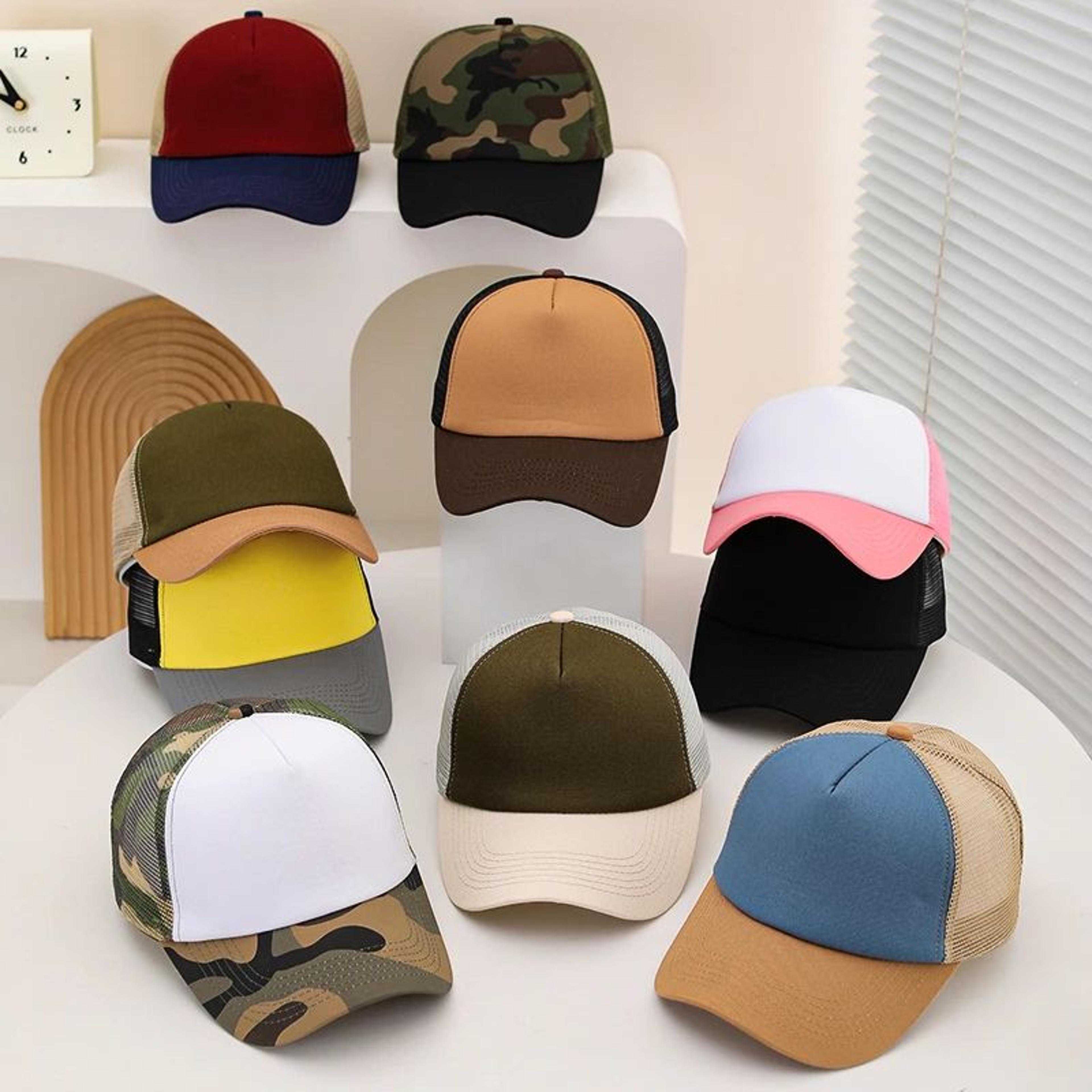 breathable mesh patchwork baseball cap for summer outdoor travel
