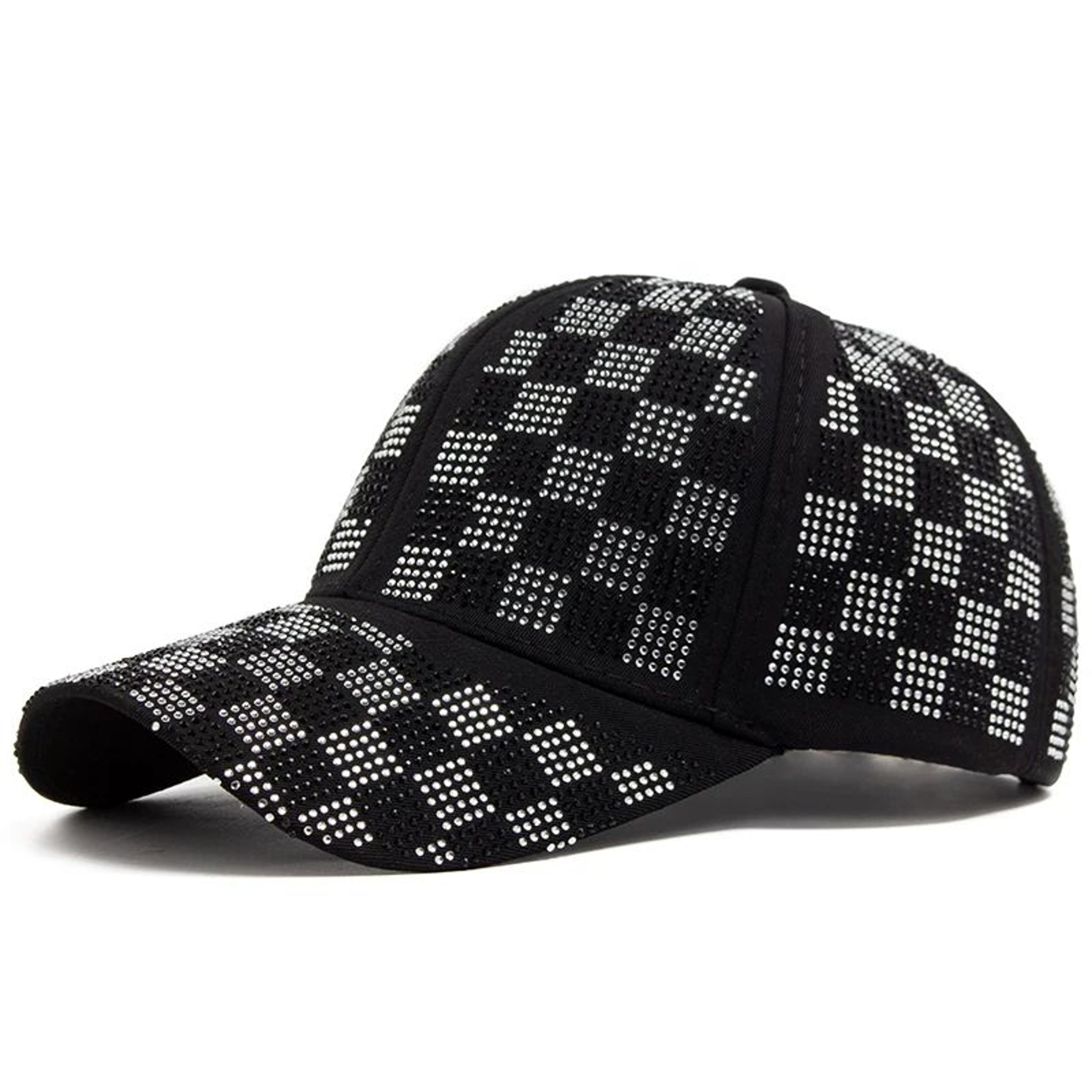 rhinestone street style women's baseball cap – adjustable hip hop sun visor hat
