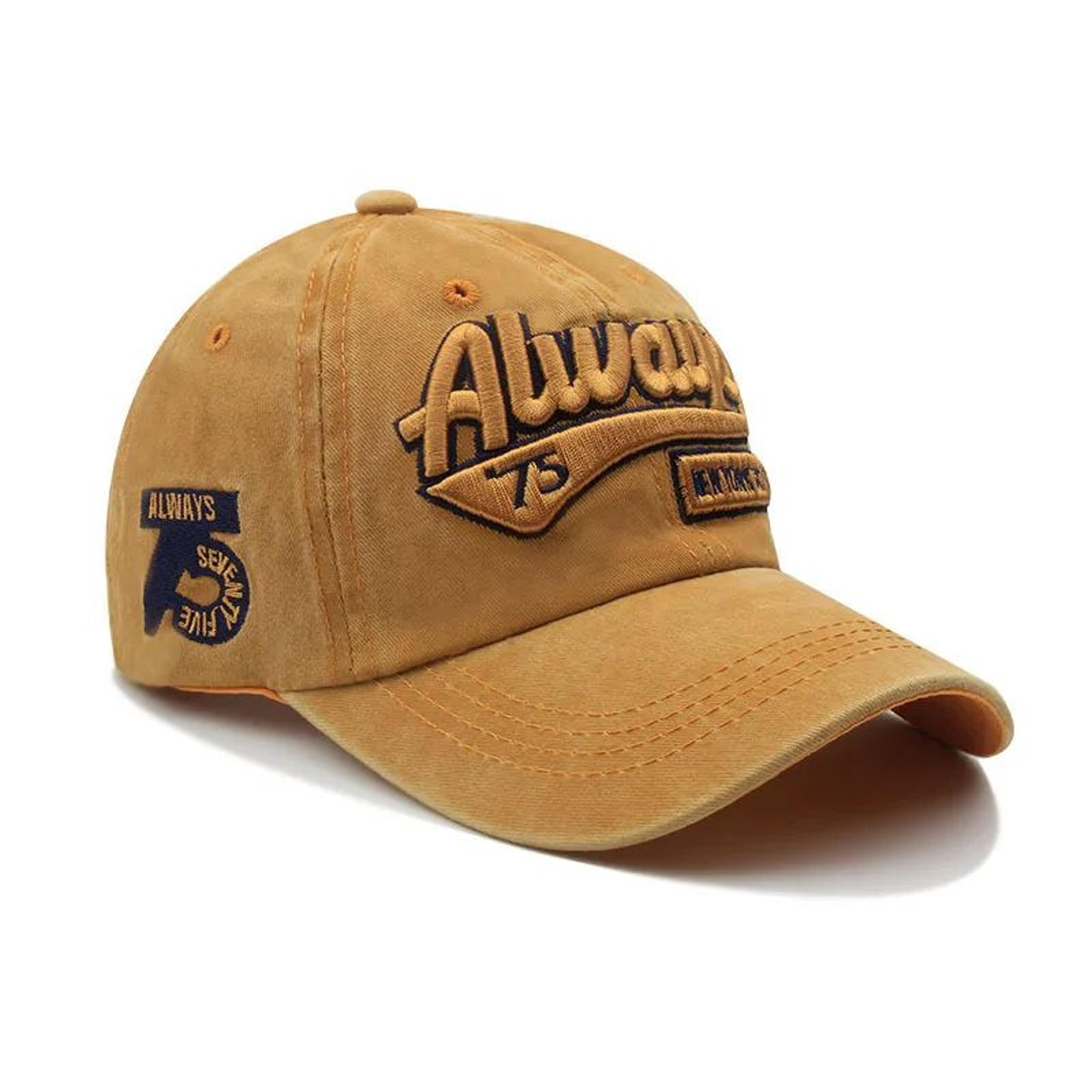 vintage letter embroidered baseball cap – street style curved brim hip hop hat
