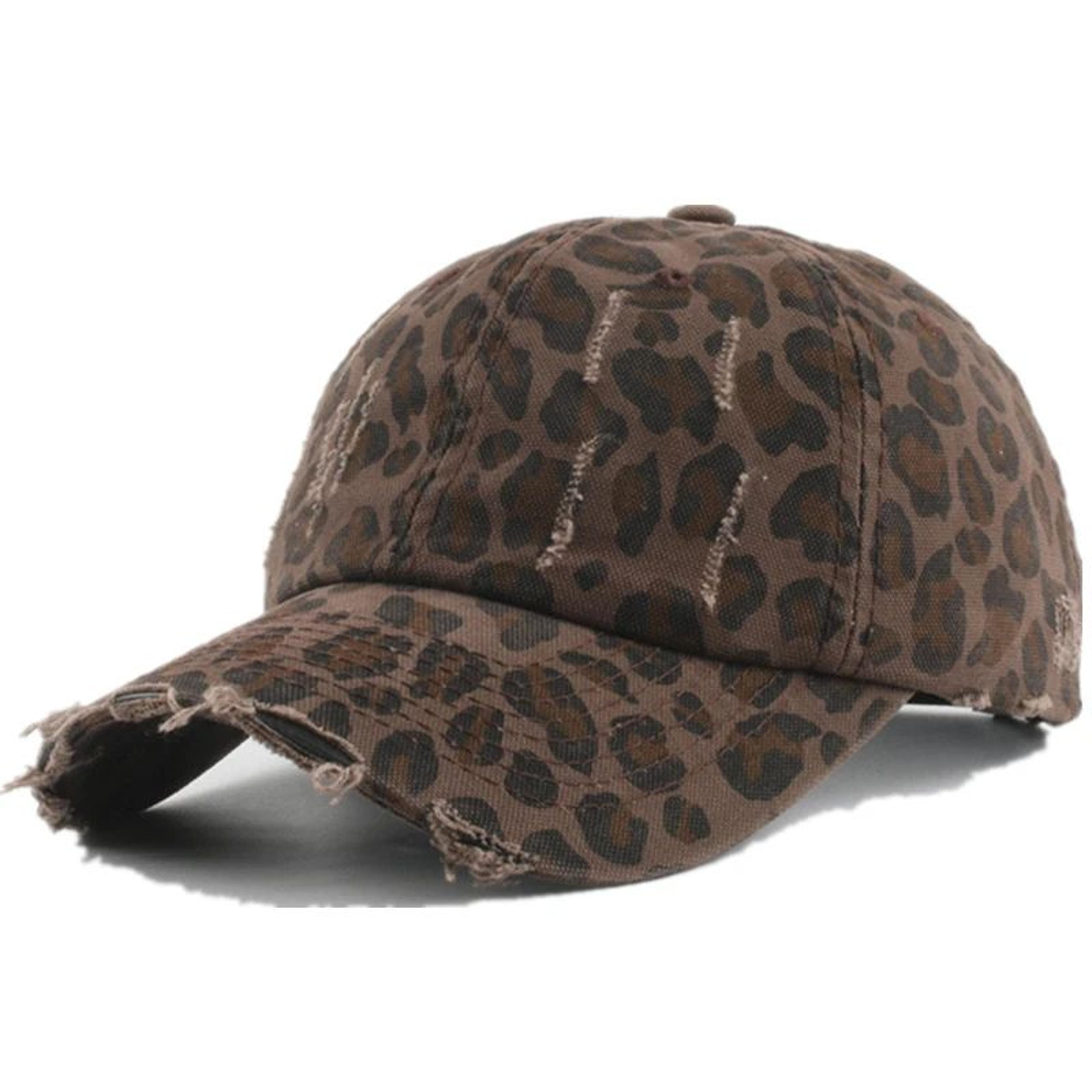 y2k leopard print baseball cap – adjustable trendy summer hat for women