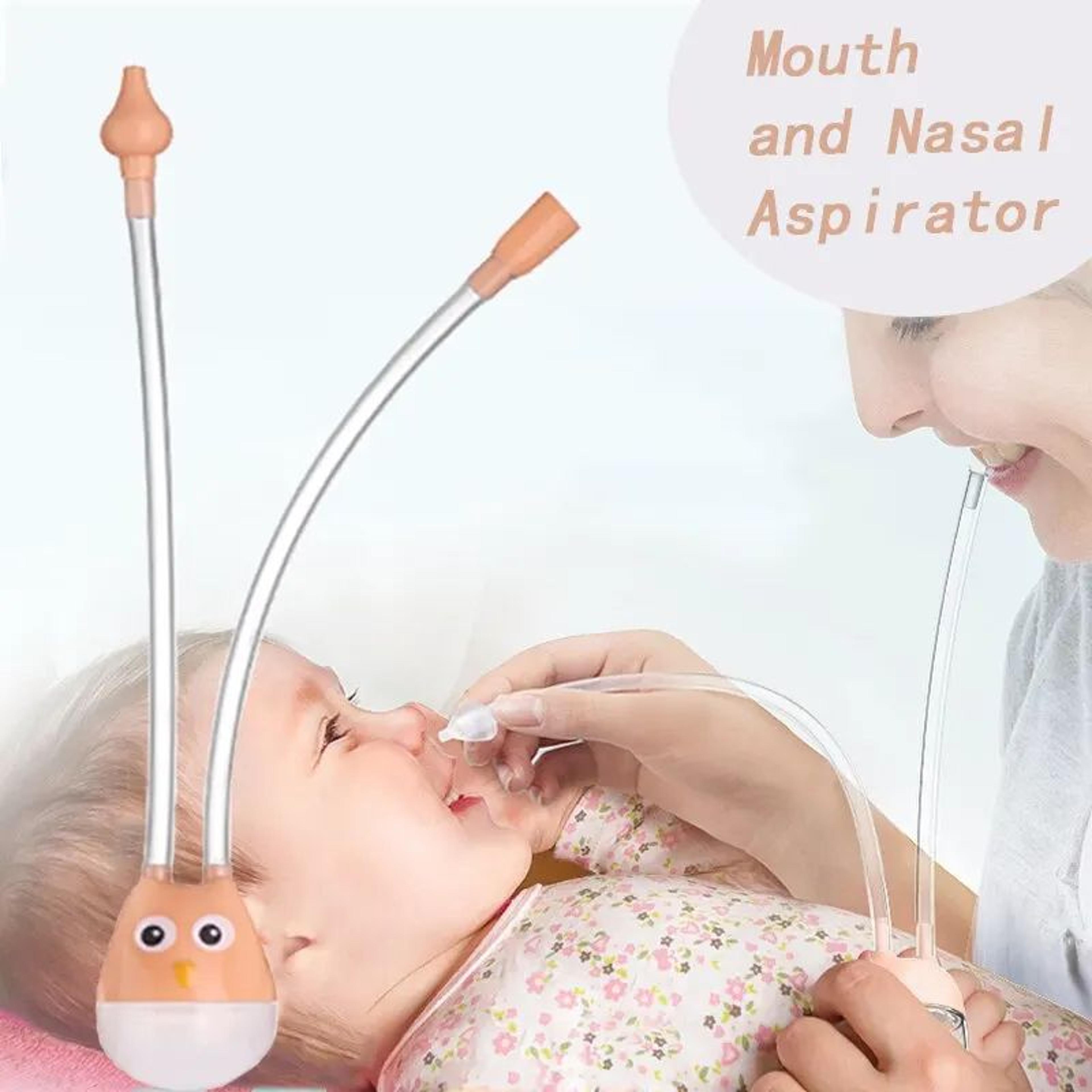 baby nasal aspirator with anti-backflow filter – soft silicone nose cleaner for infants