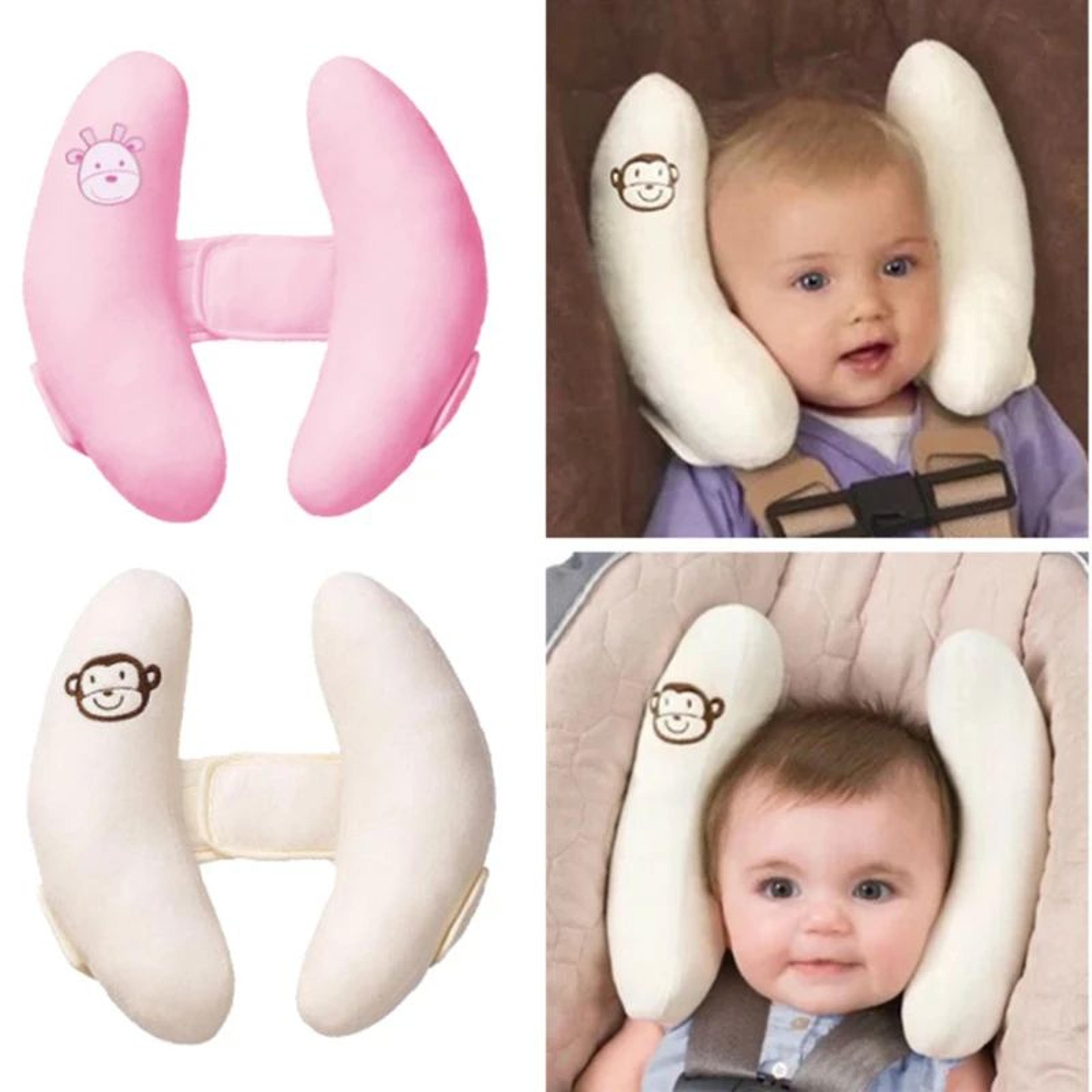 baby stroller neck support pillow – banana cartoon infant car seat head protector cushion