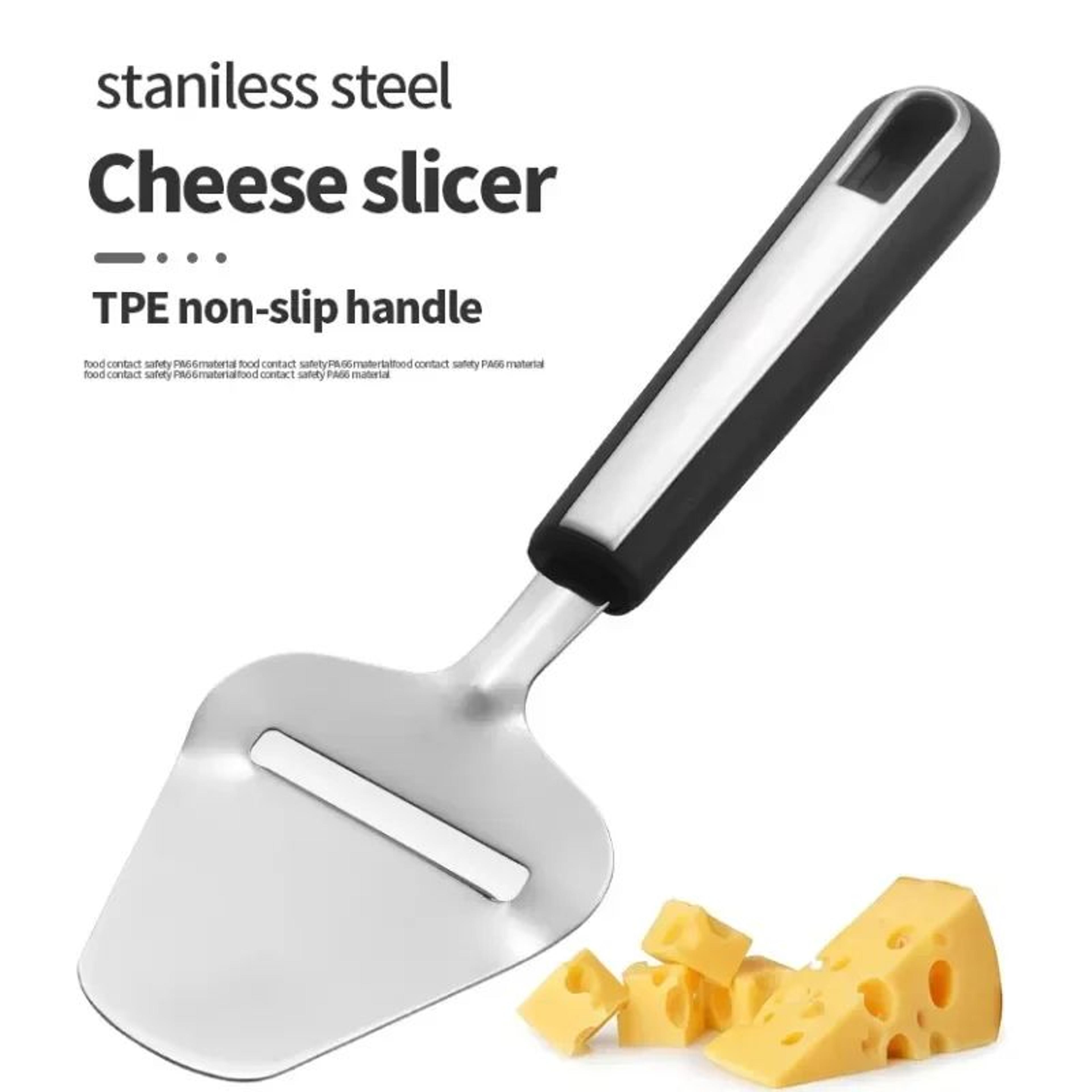 stainless steel cheese slicer & butter shaver – heavy duty kitchen cheese cutter plane
