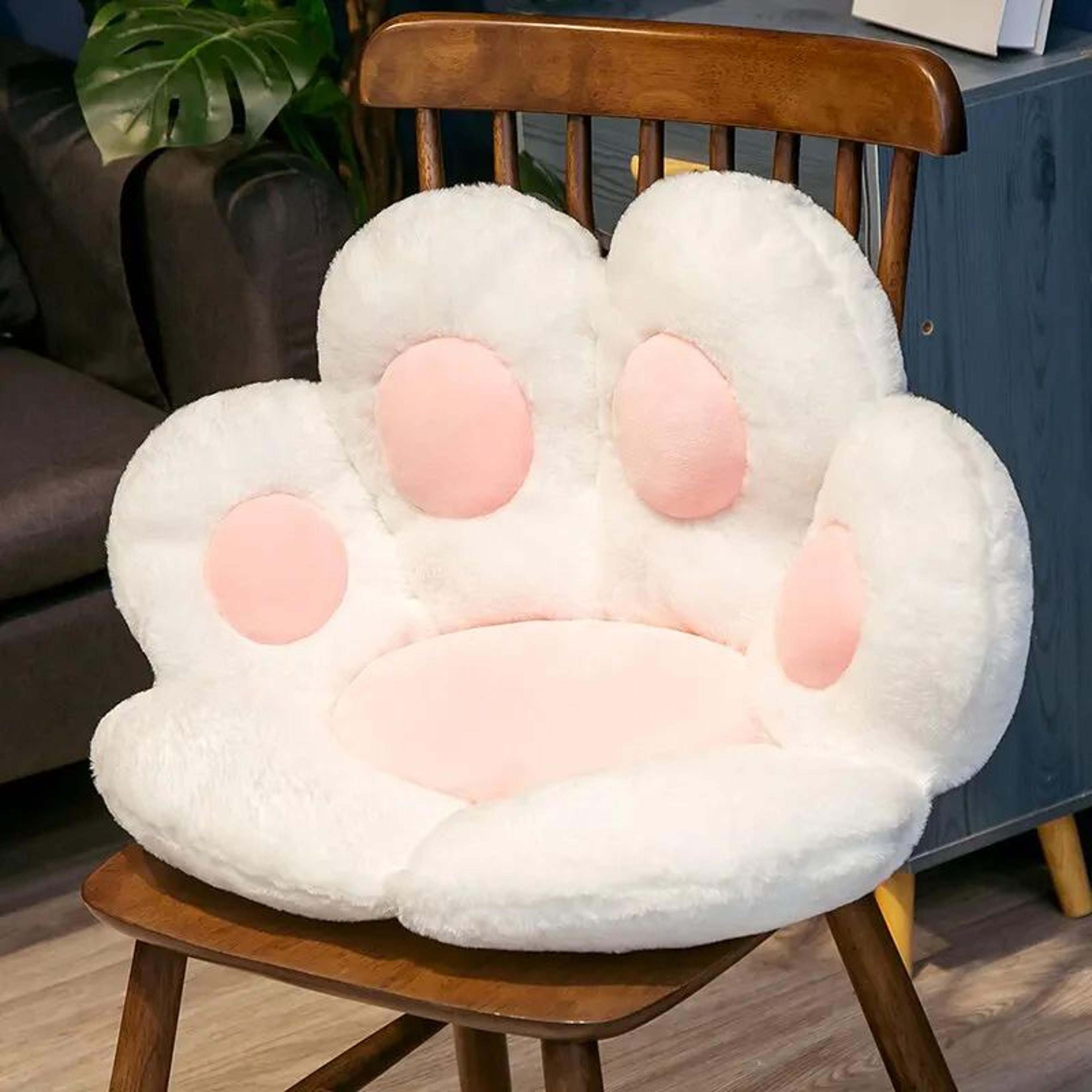 kawaii cat paw plush floor cushion – soft stuffed chair & sofa seat pad
