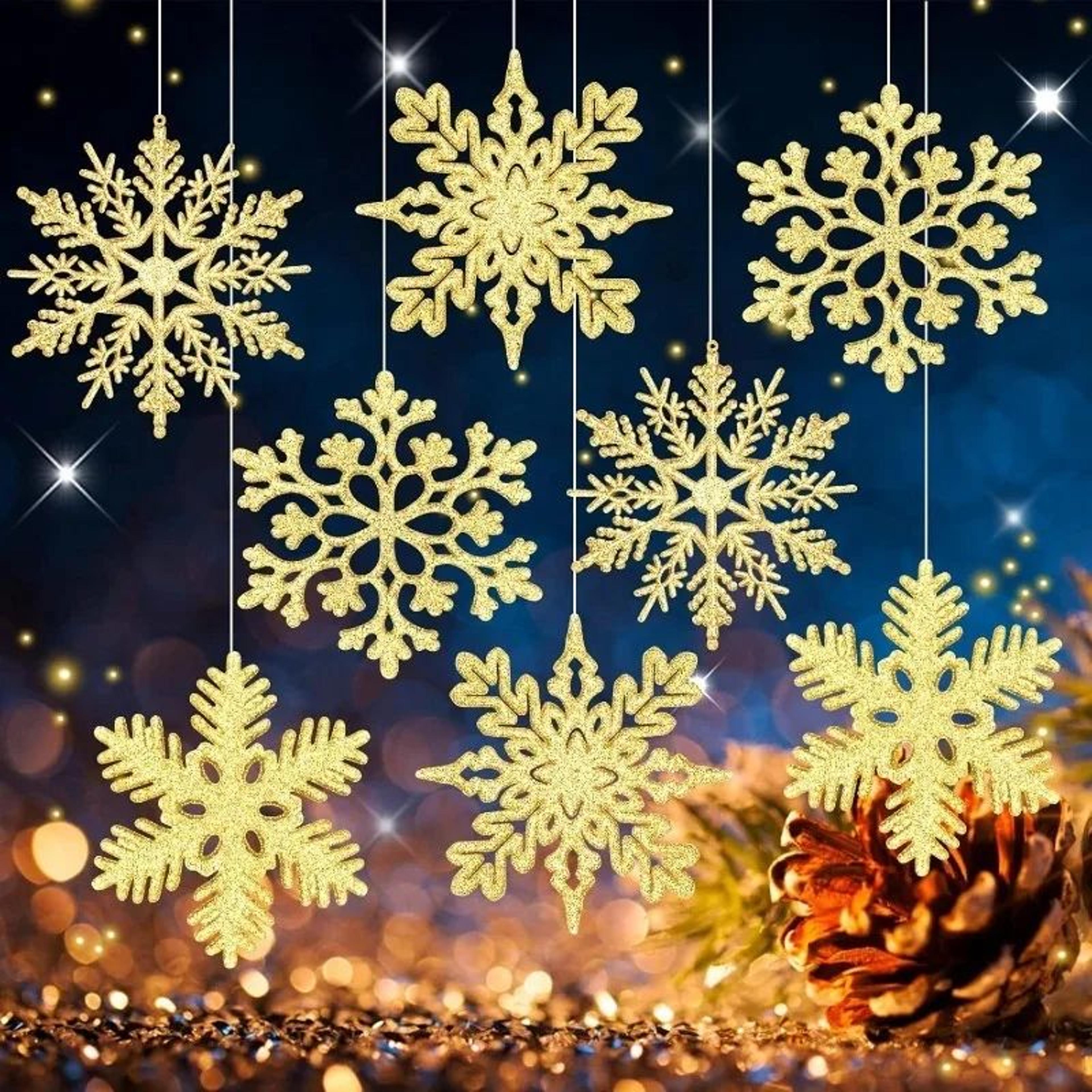 paper snowflake christmas hanging ornaments – winter tree & ceiling decorations for holiday home decor