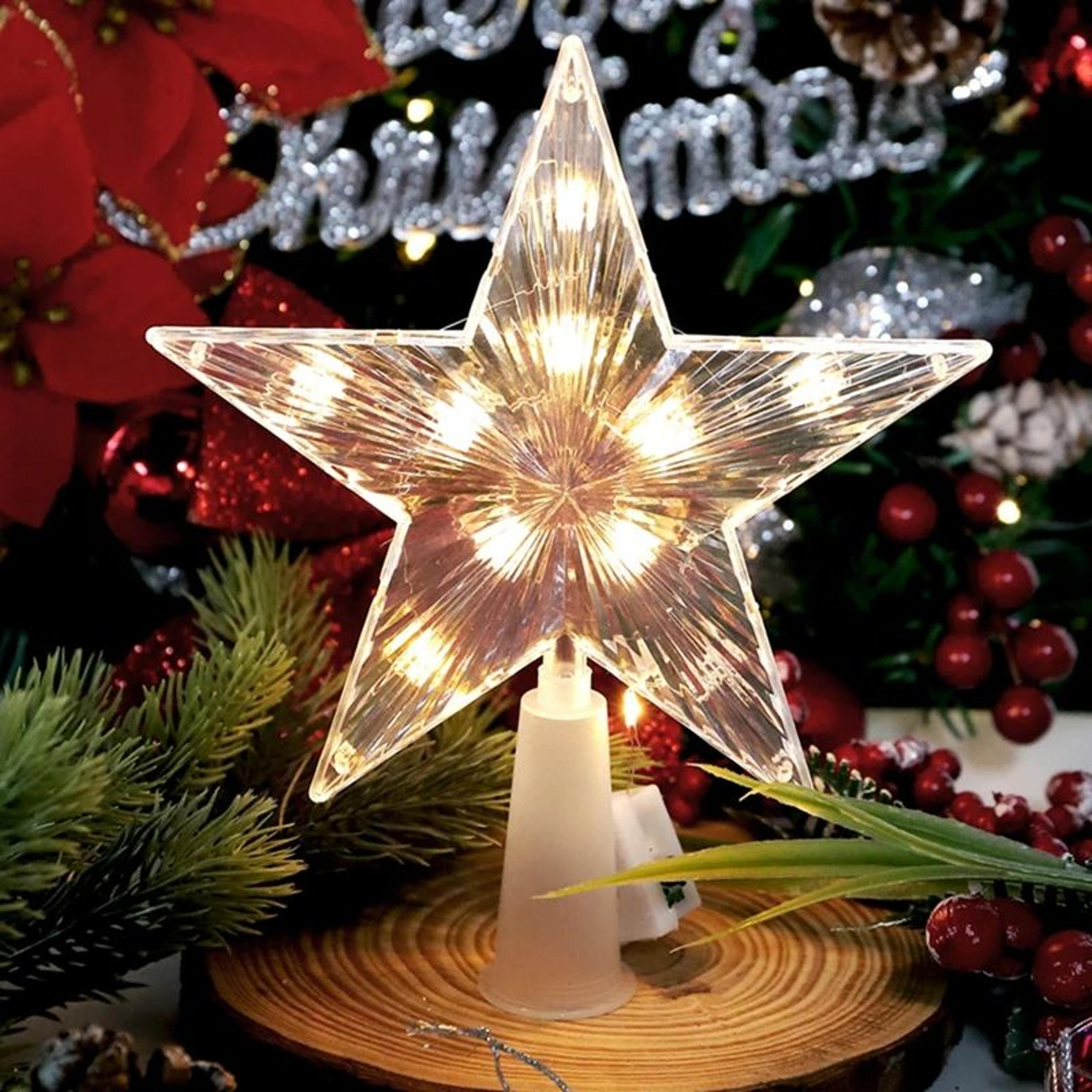 glowing star christmas tree ornament – luminous hanging star decoration for holiday home decor