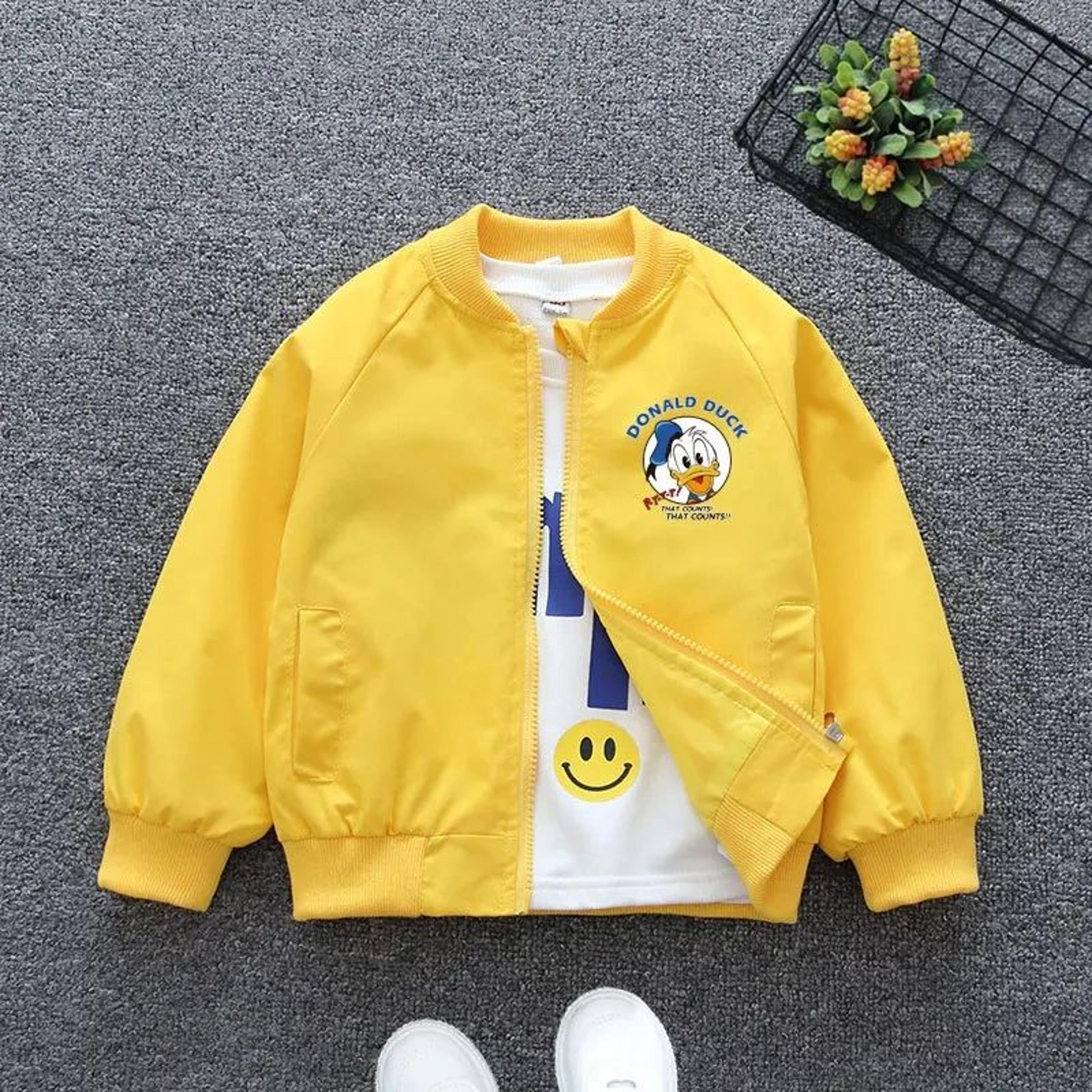 donald duck kids cartoon jacket – cute autumn windbreaker coat for boys & girls (0–6y)