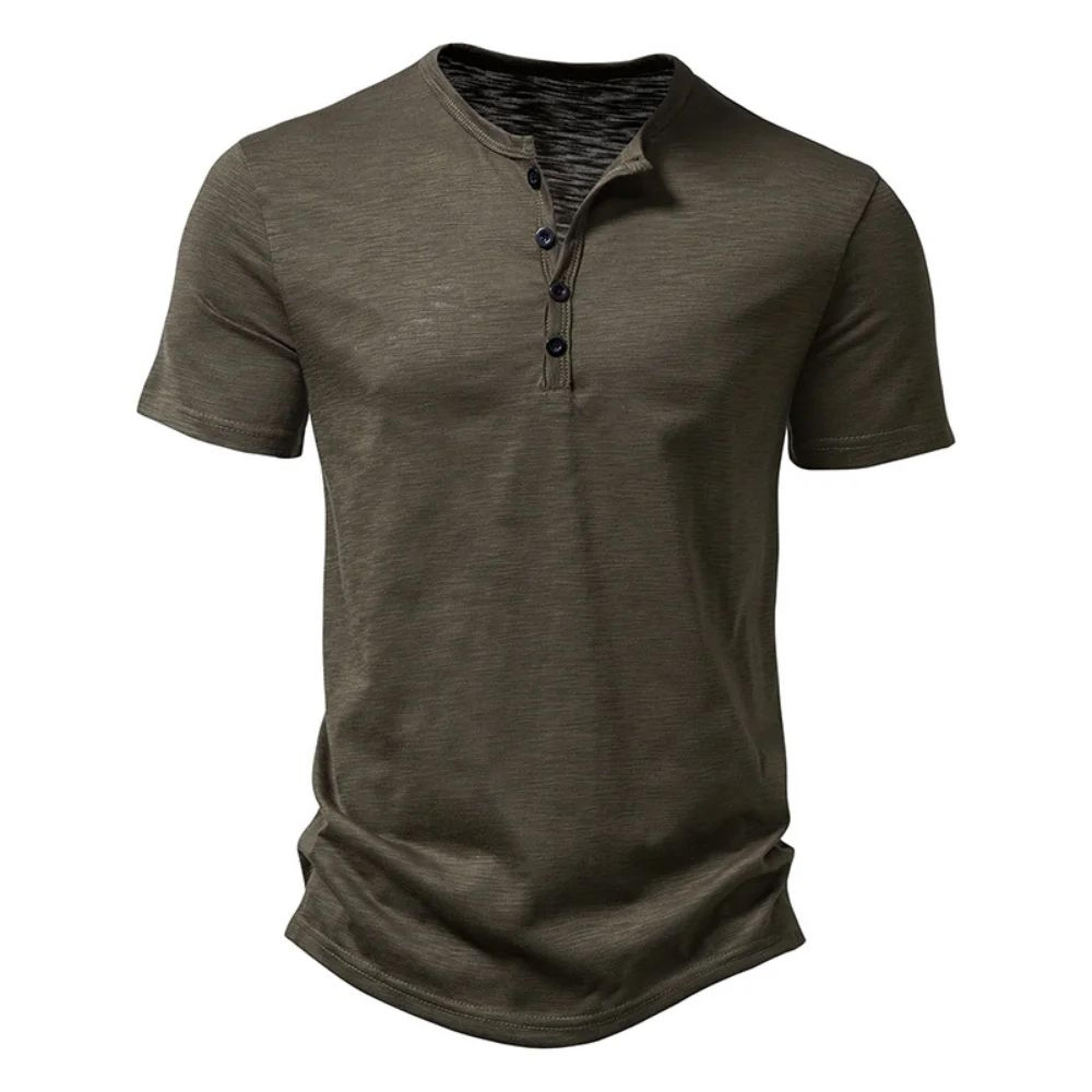 king billion men's cotton henley t-shirt – breathable short sleeve casual summer tee